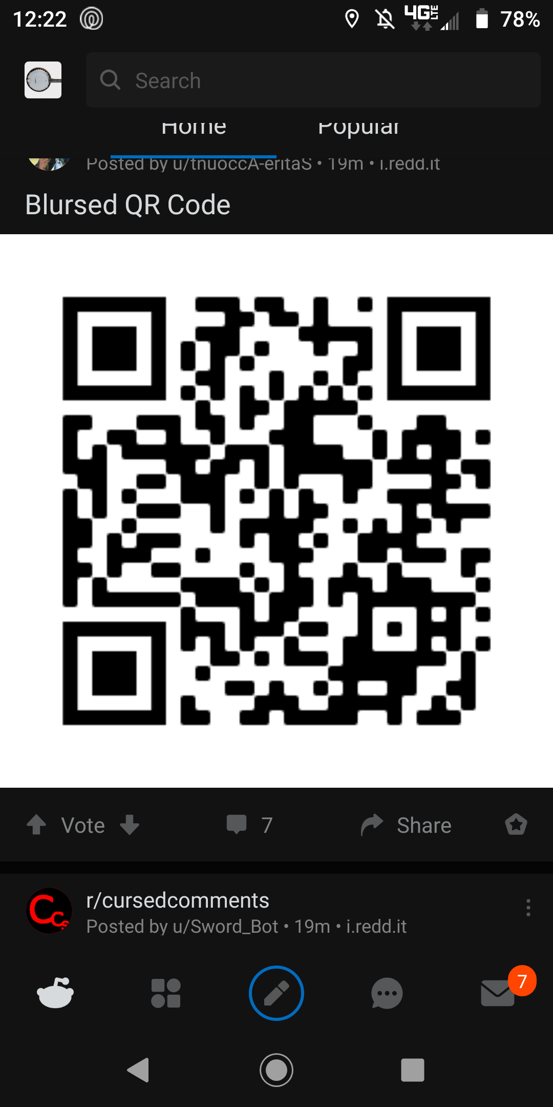 Here is one r/qrcodes