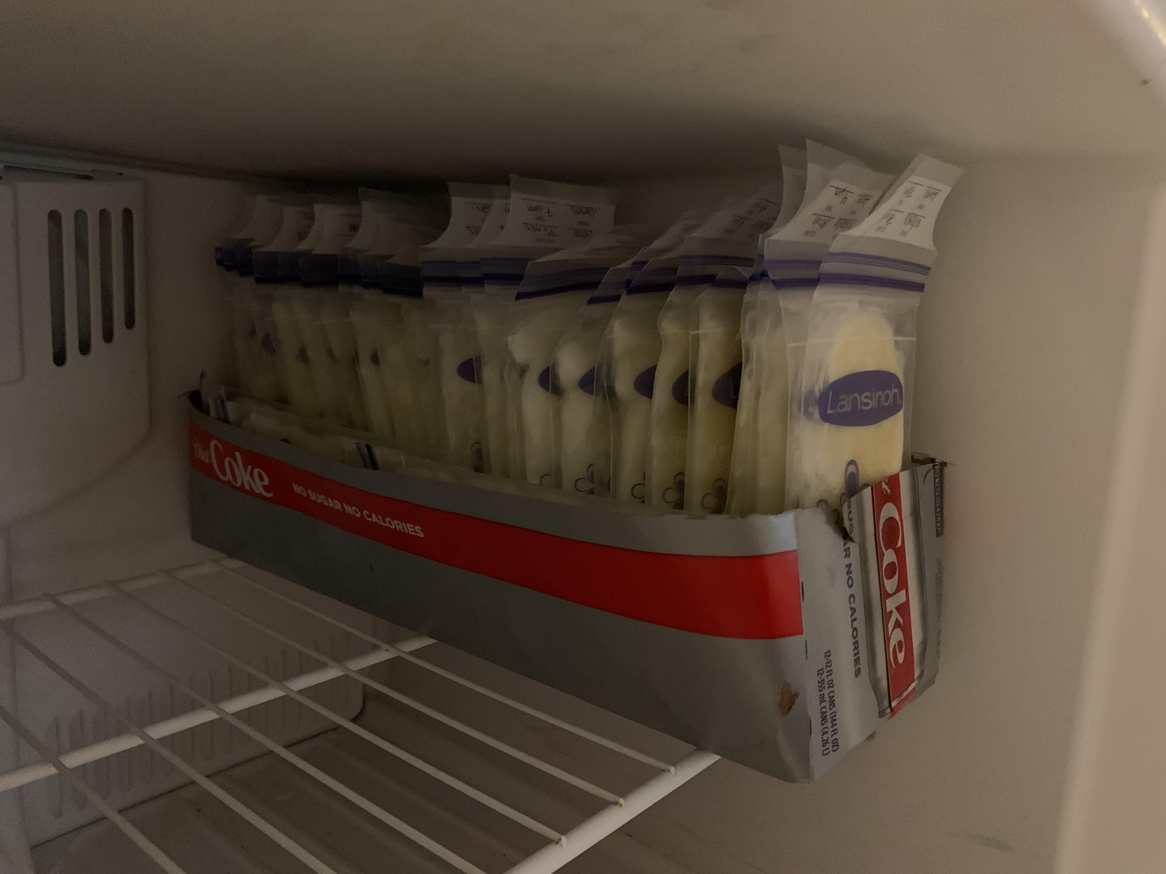 100oz stash at 2 months PP all thanks to my Haakaa! Seriously, can’t