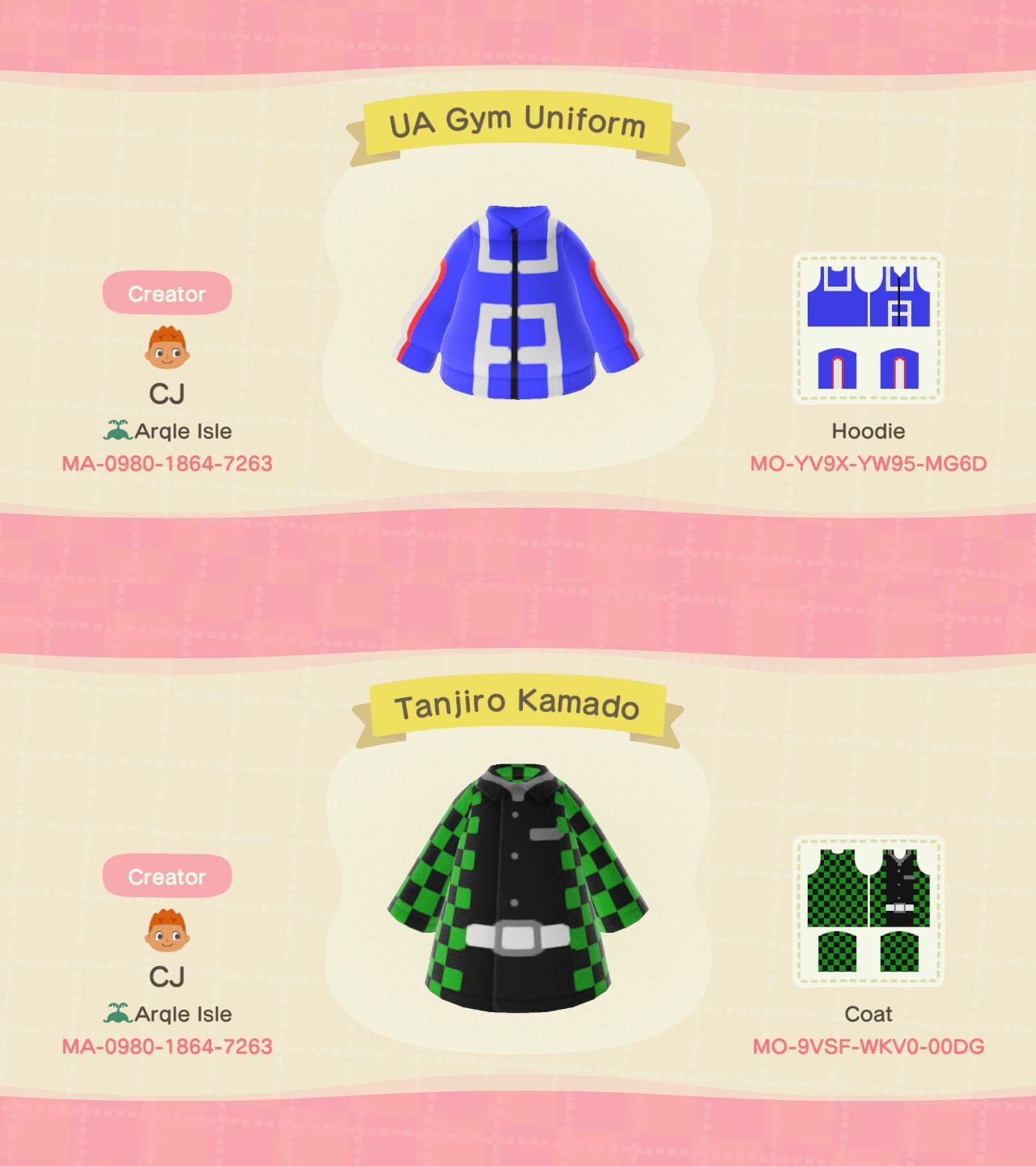 I made some neat Anime Based clothing that i hope you guys find cool