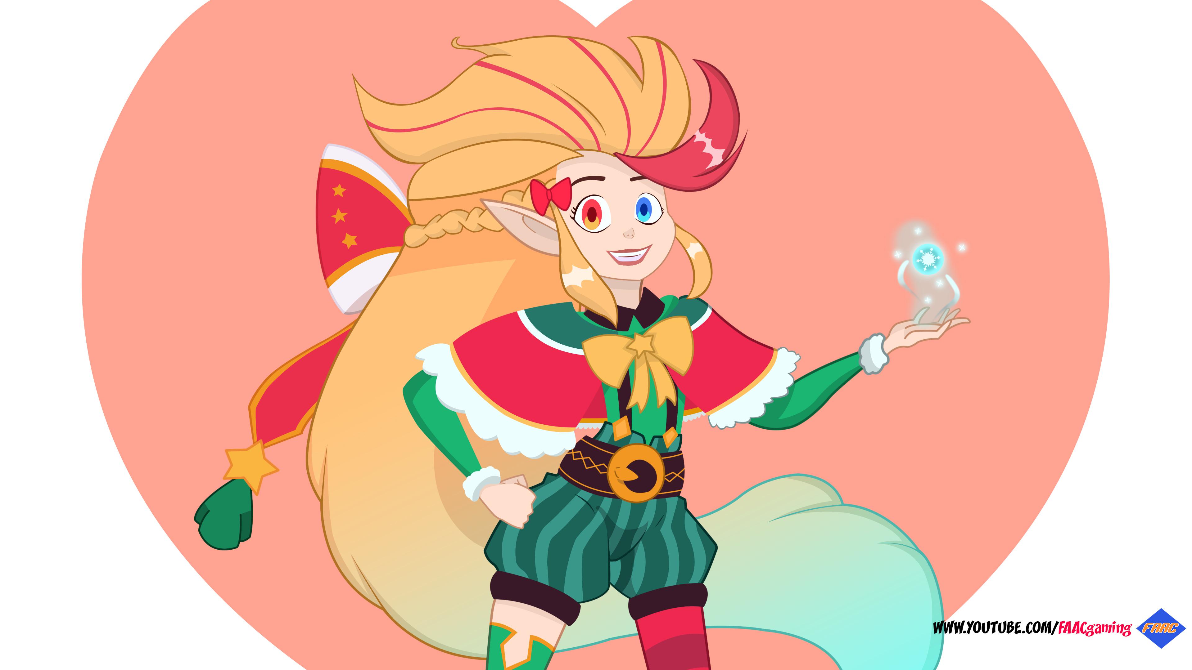 I made a Zoe fan art 3 🎄 Mischievous Elf Zoe🎄 skin concept inspired by