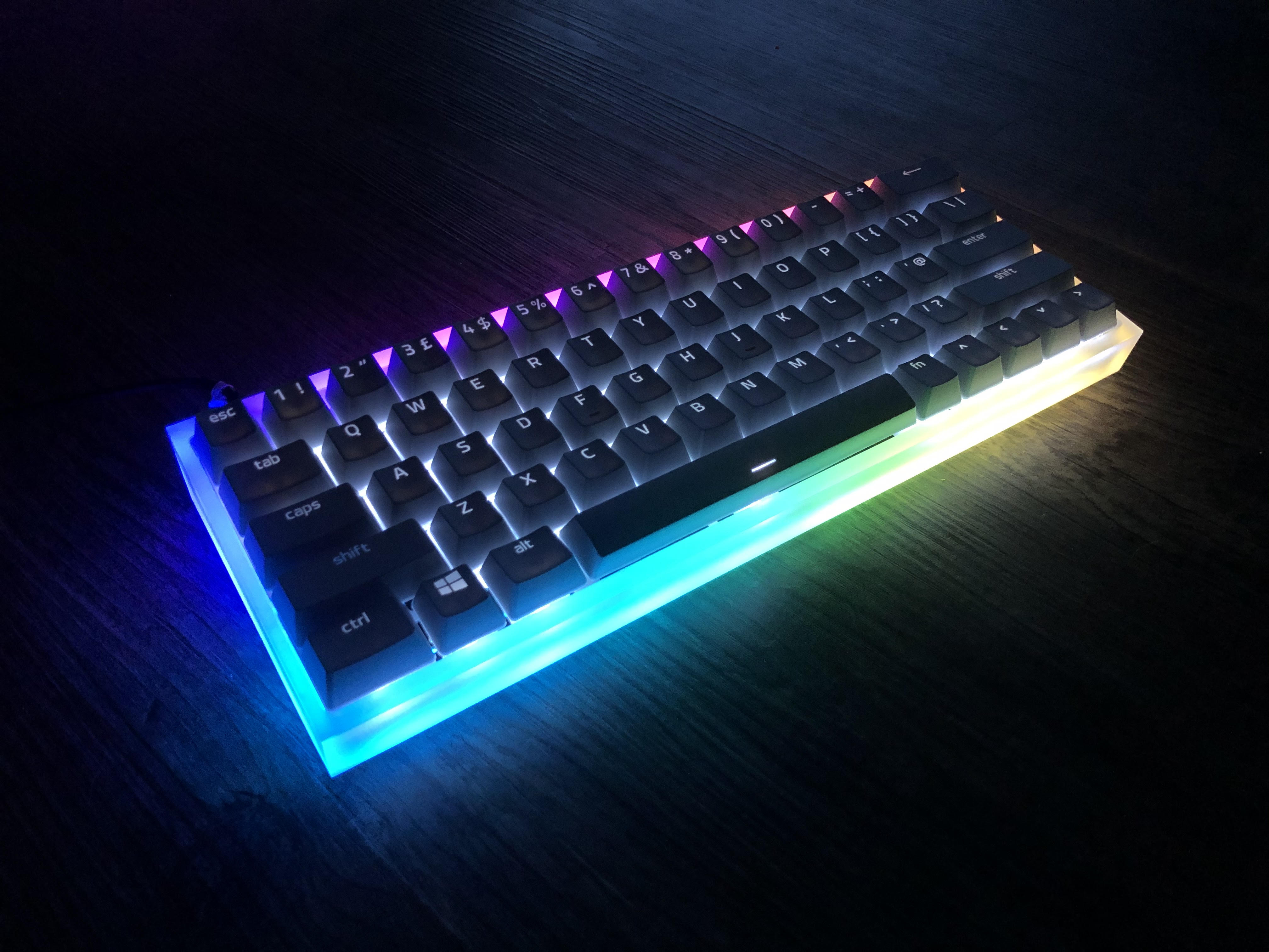 First Custom Keyboard 60 Tofu Acrylic r/MechanicalKeyboards