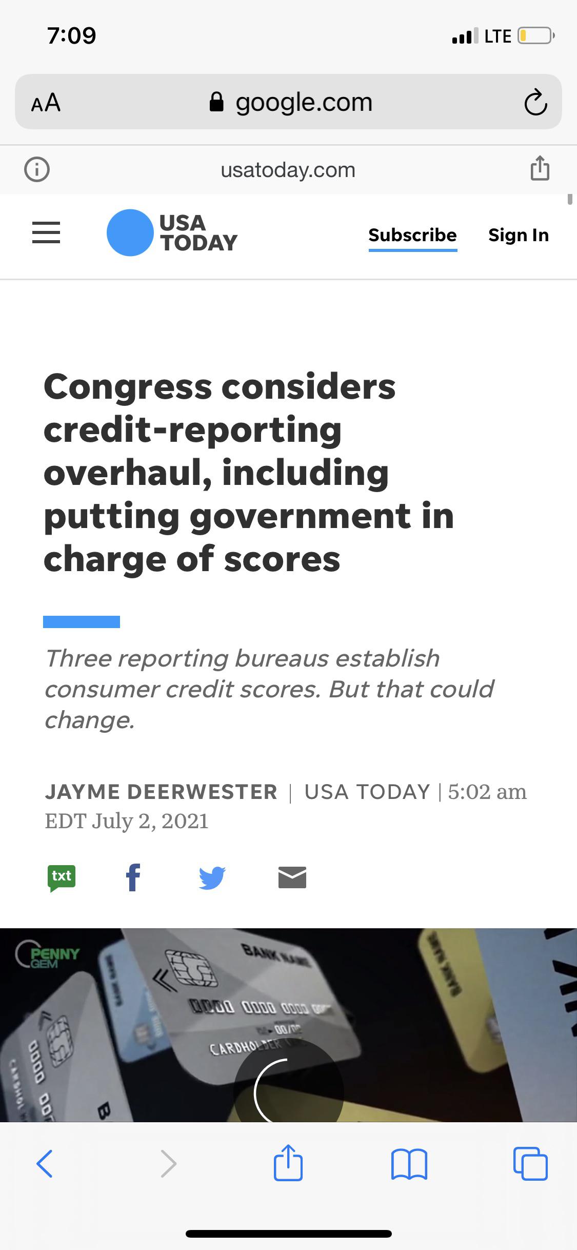 Government controlling credit score! conspiracy