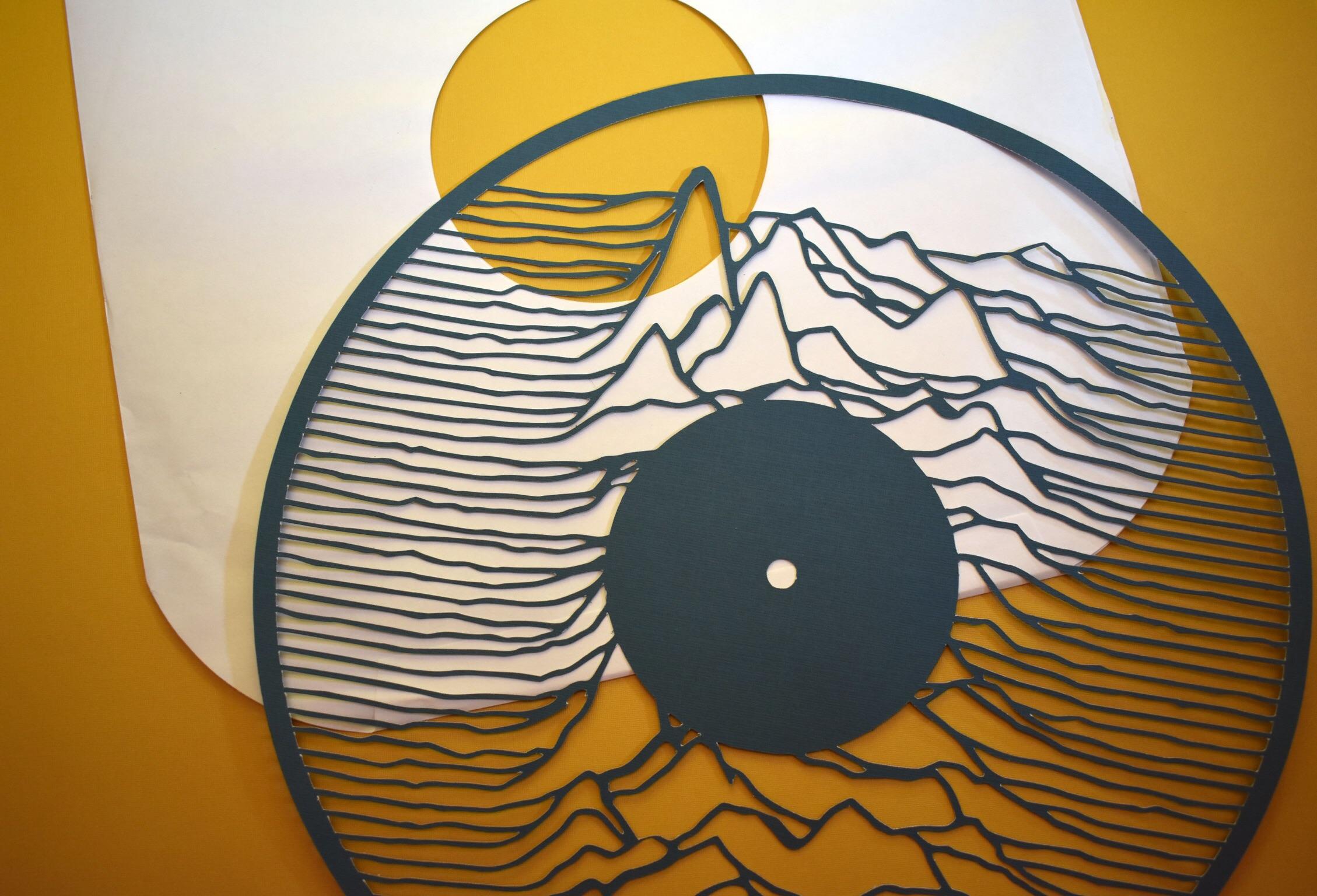 My new paper cut series featuring vinyl album art here’s Unknown