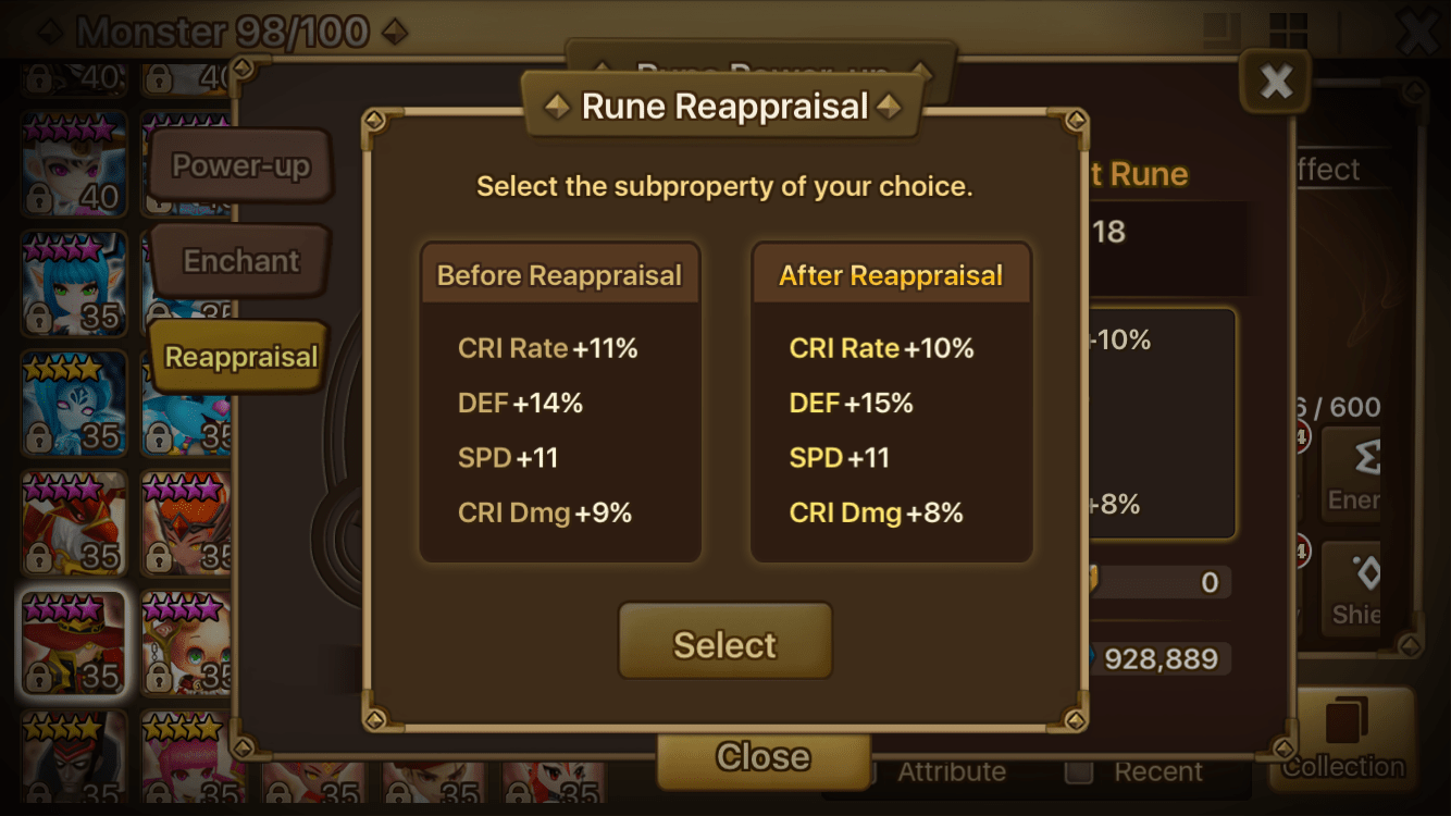 When you try to change a good rune into a great rune. (Violent Slot 5