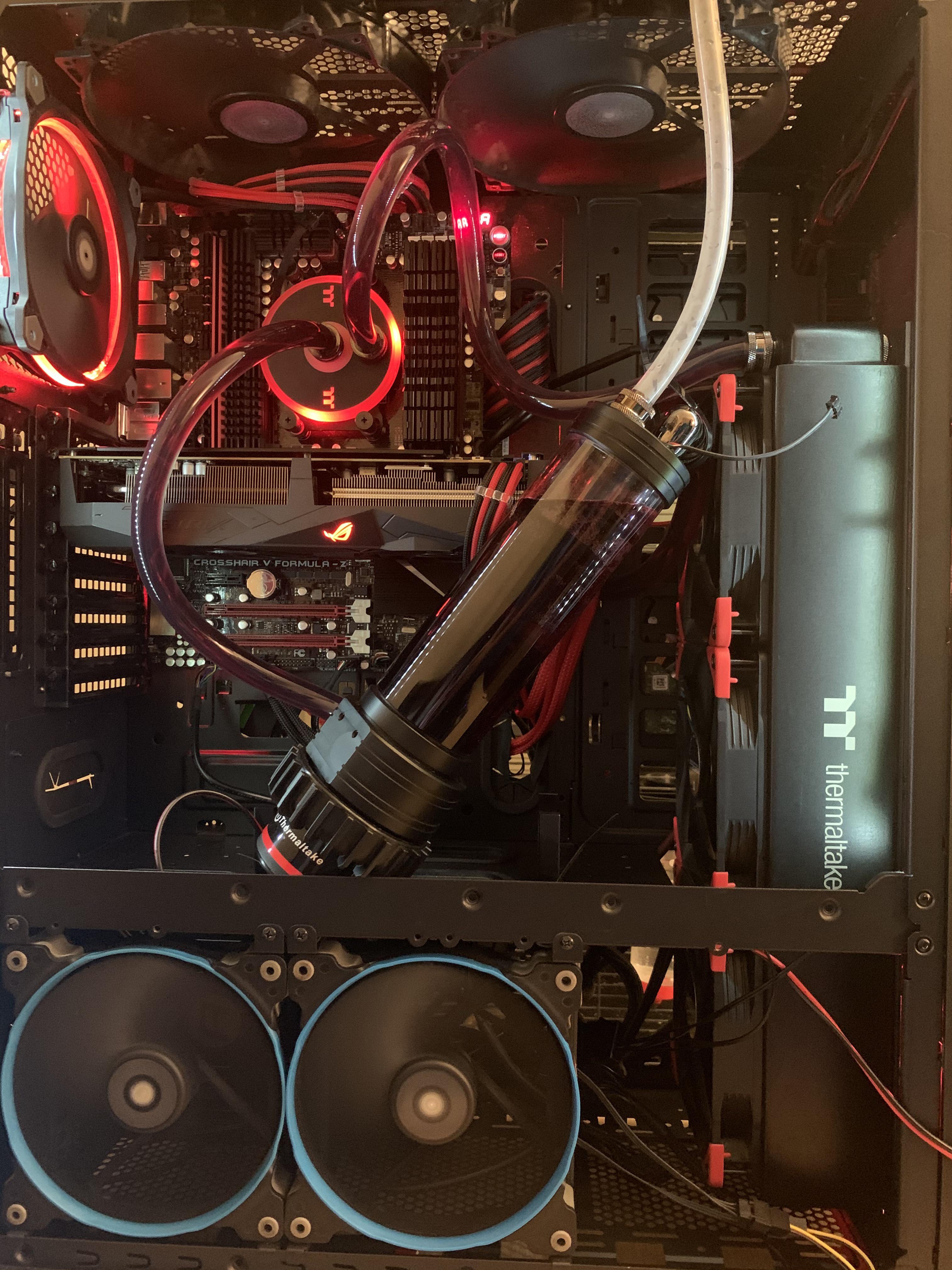 Bleeding the air back out my loop before I lay the pump/reservoir on