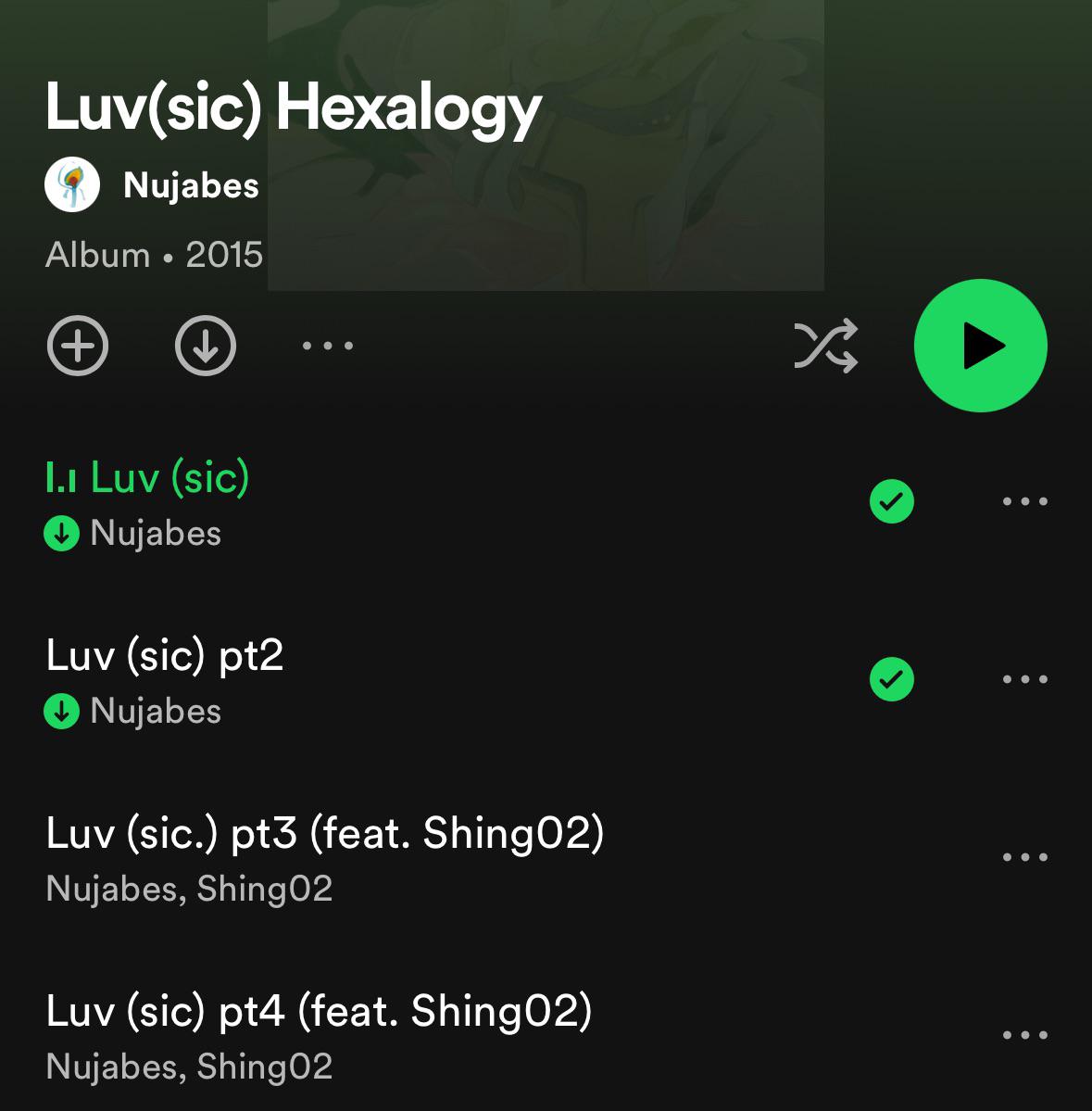 Why did Shing02’s name get removed from luv sic pt1 & 2 on Spotify? r