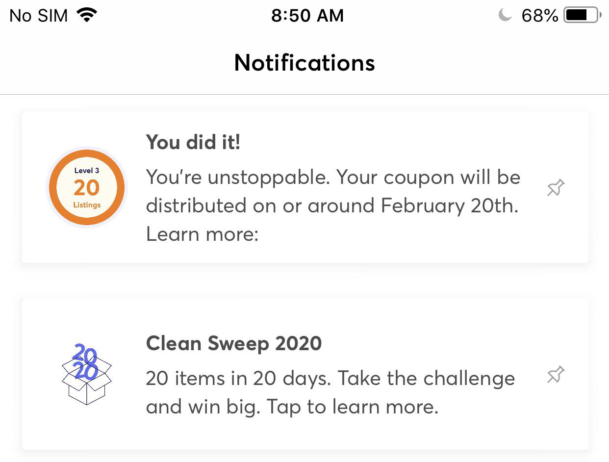 I got my 10 coupon notification! Be sure to have as many of your 25