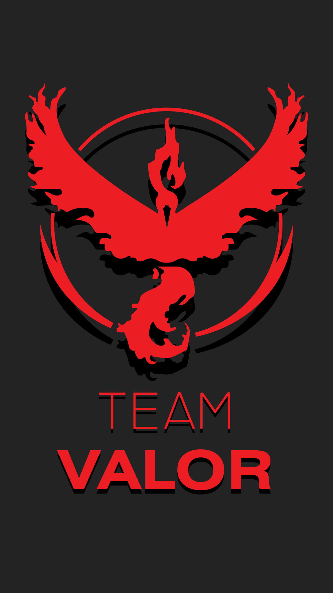 Made this Walpaper for Team Valor r/pokemongo