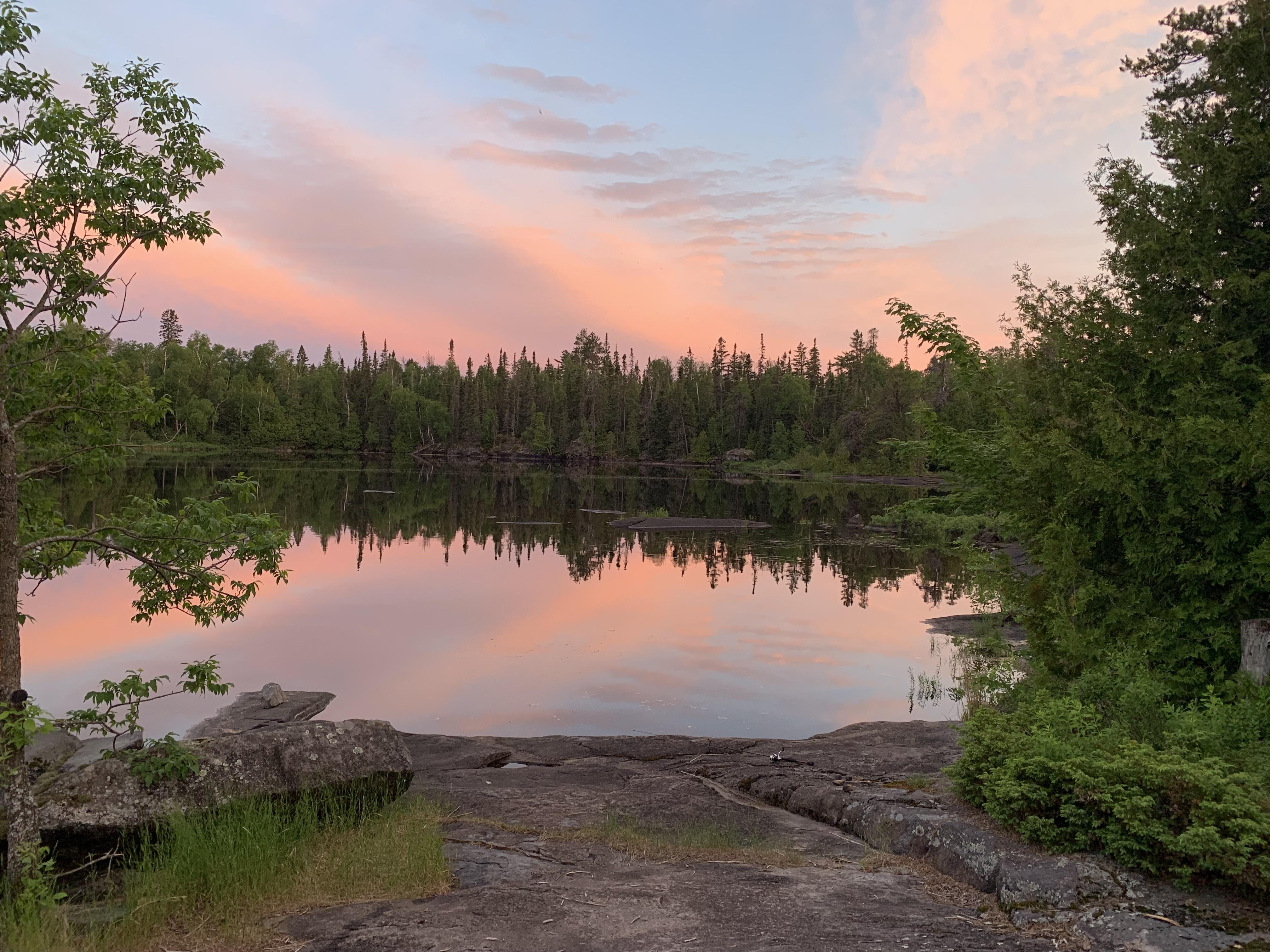 Beautiful sunset from our campsite last night Bald Eagle Lake, Ely, MN
