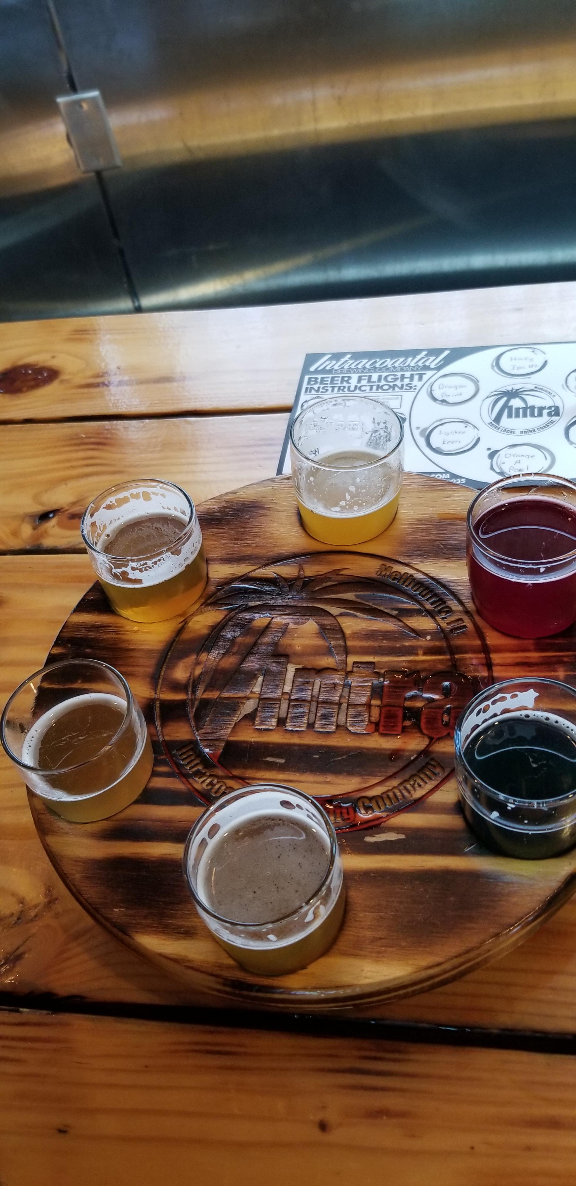 Flight at Intracoastal Brewing Company, Melbourne, FL Great way to