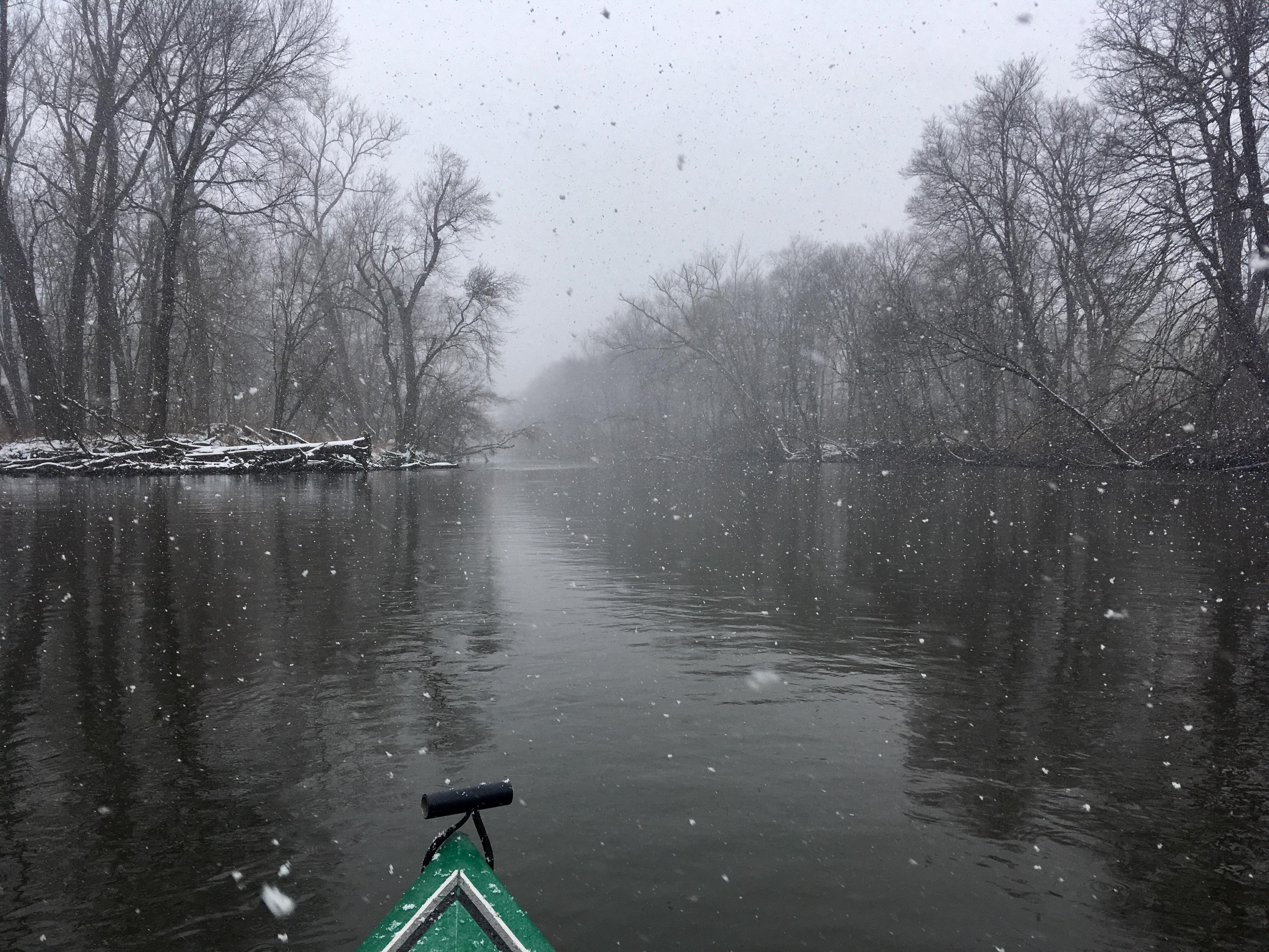Finally perfect conditions for a snow float in northern Indiana. Feb. 9