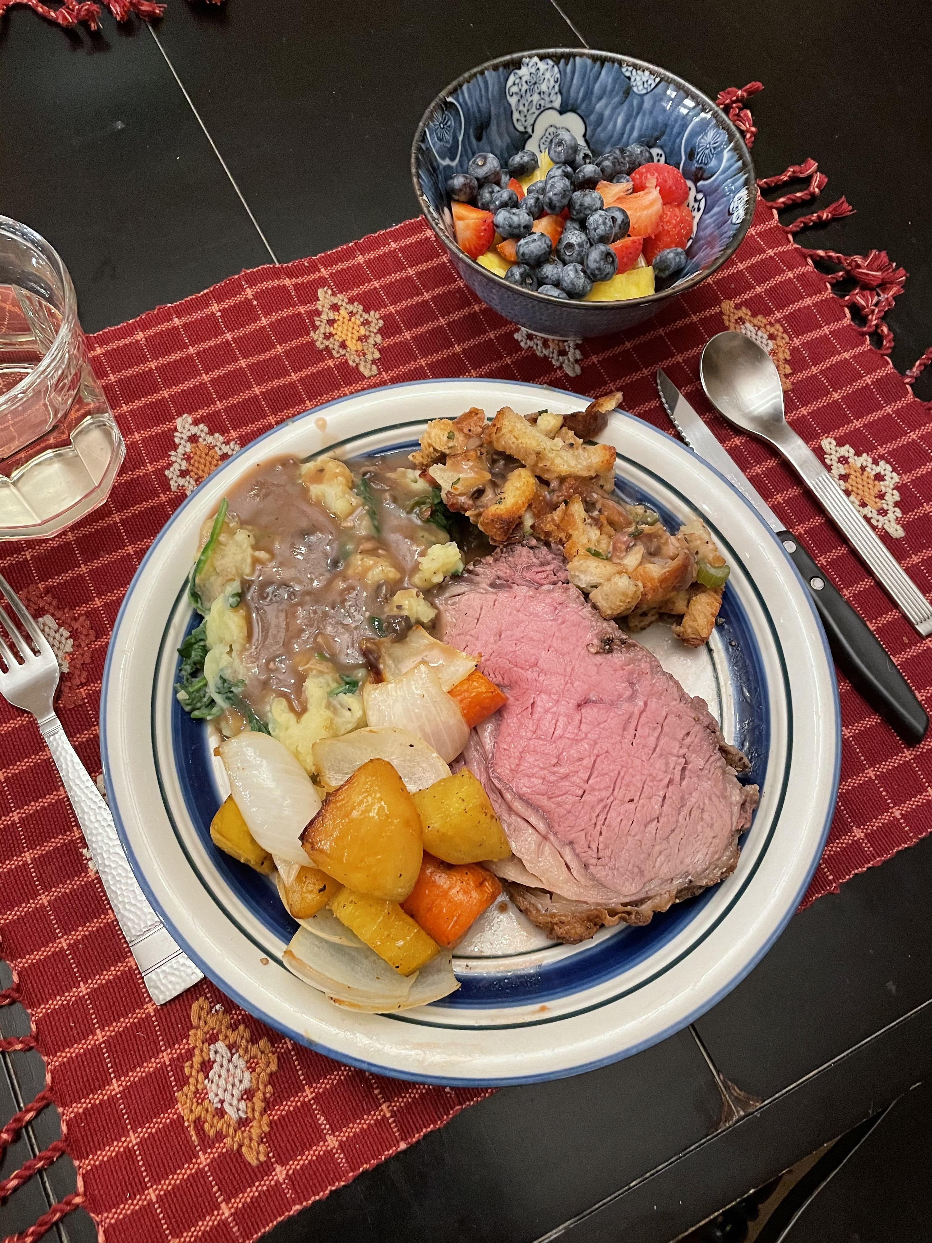 Christmas Dinner Boise Idaho Our Christmas dinner here in Idaho. First try at prime rib roast. pics