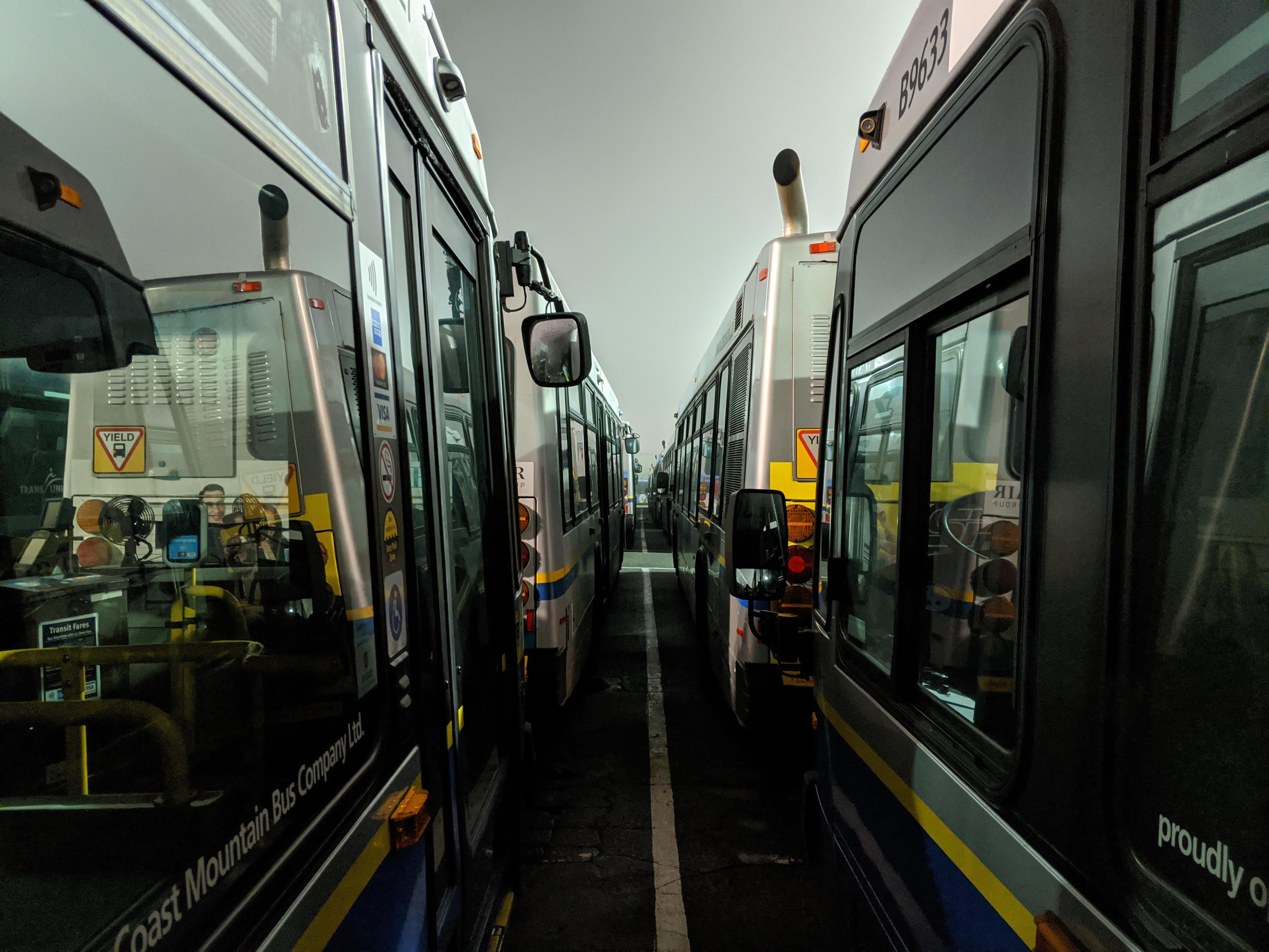 Starting 5am at the depot. Ominous fog in the BG and seemingly