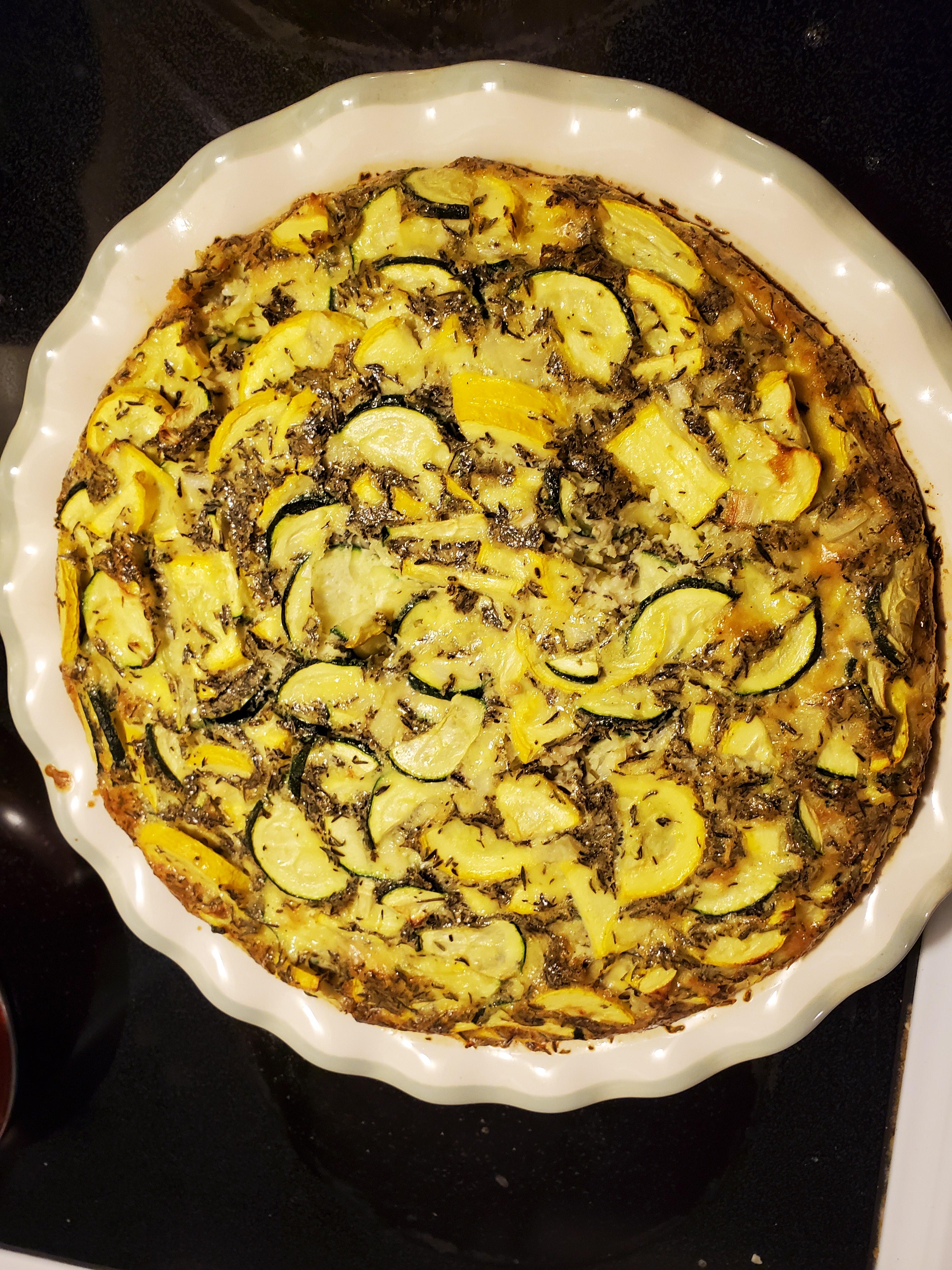 Another quiche! Yellow squash, zucchini and shallots! r/Breakfast
