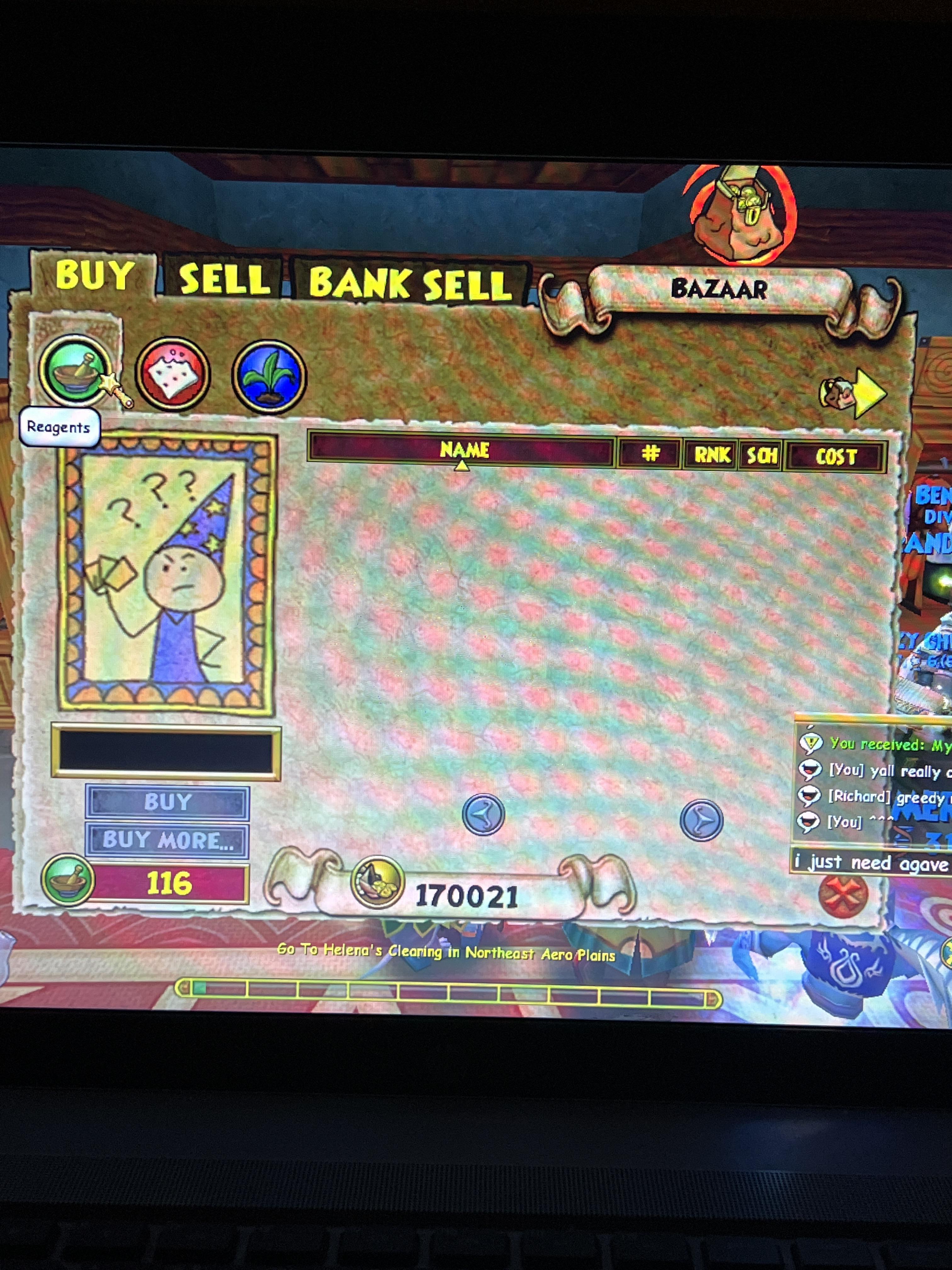 I just need agave nectar and there are no reagents 😭 r/Wizard101