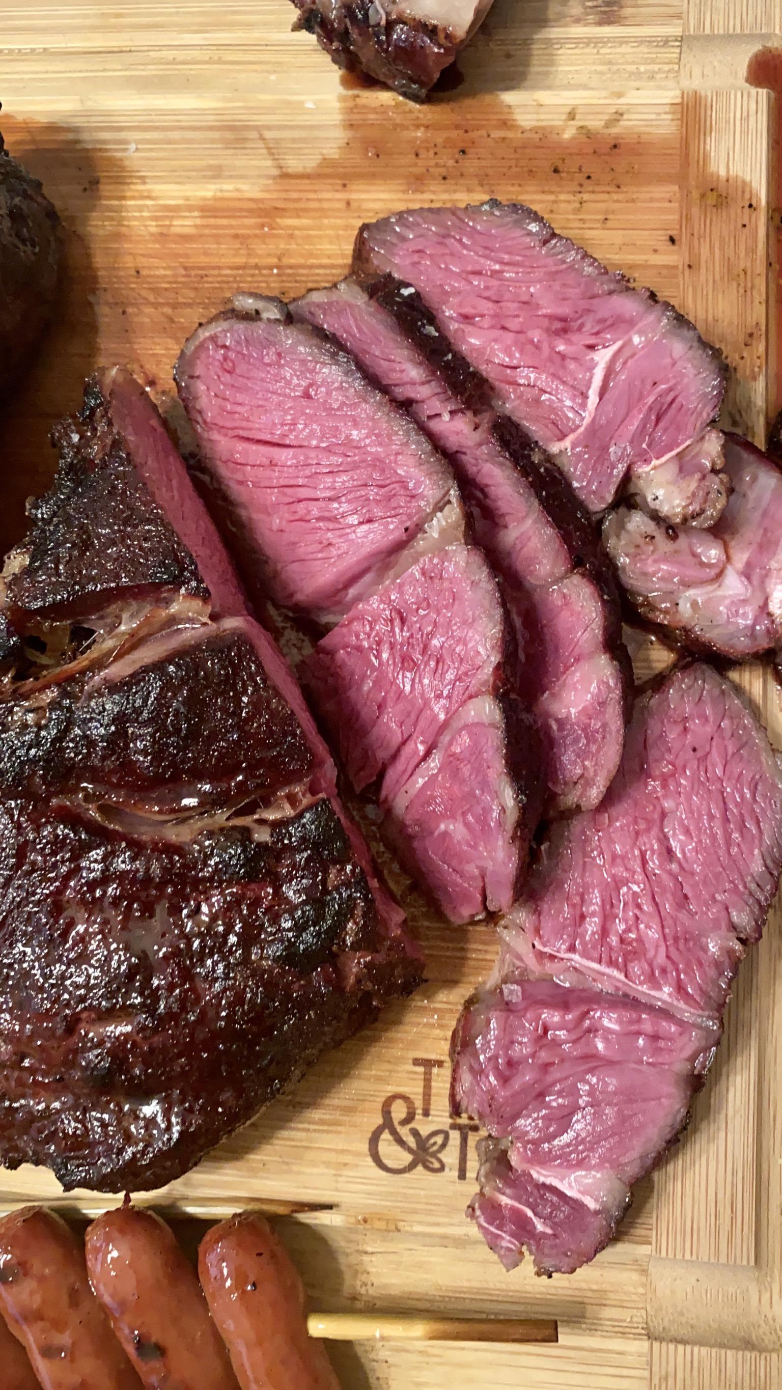 Thick Cut Ribeye Grilled to a Perfect Rare r/steak