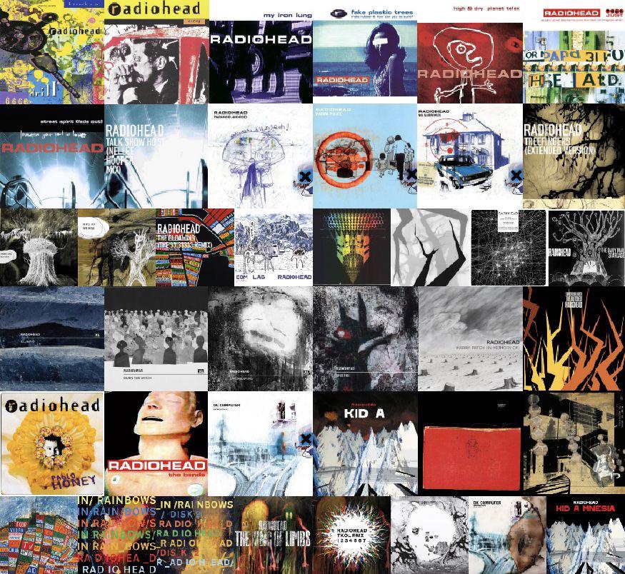 Every Radiohead Album, Ep, and Single in one image (if someone can make