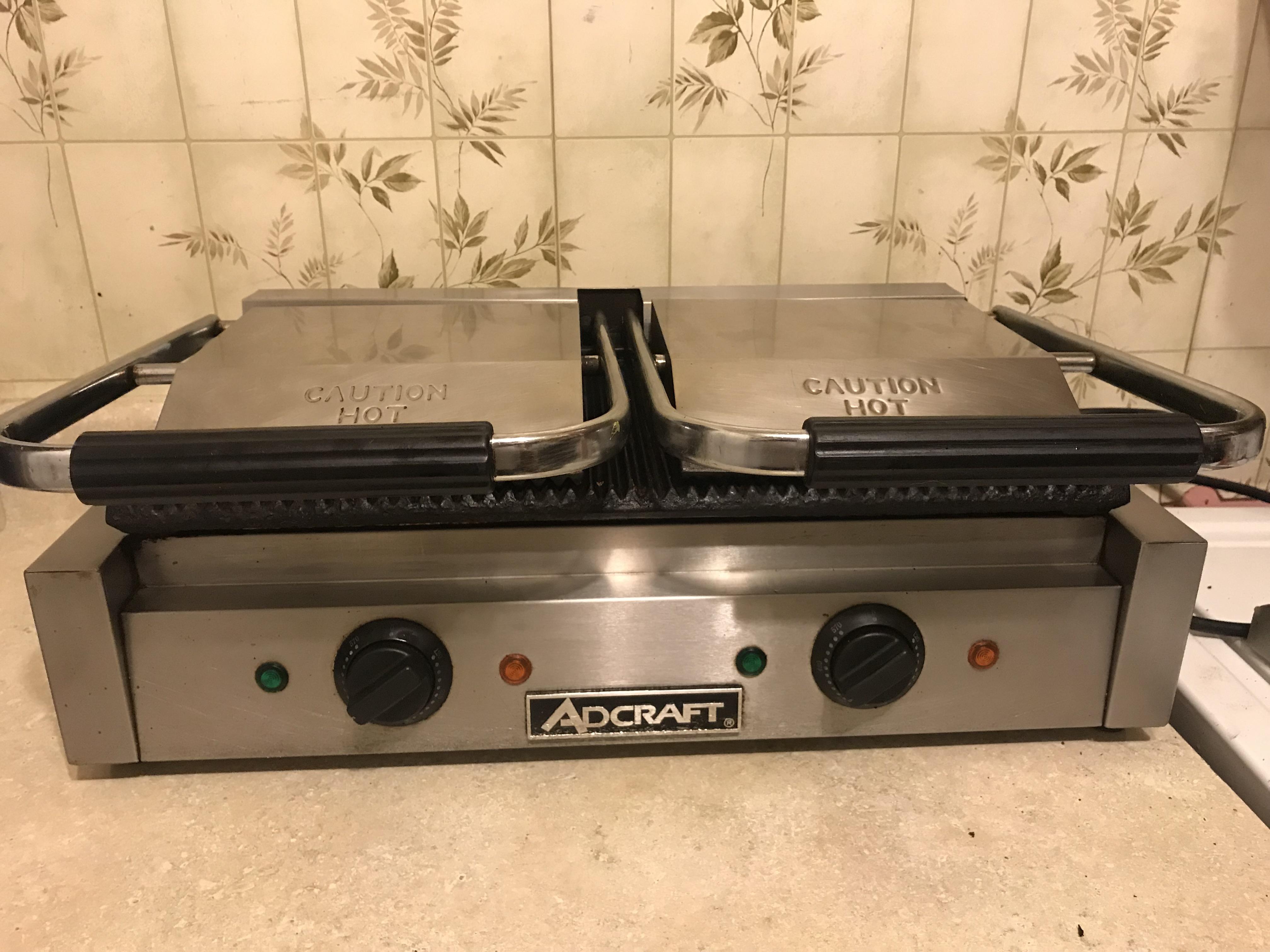Cast iron panini press. Work wanted to toss it out so I asked for it
