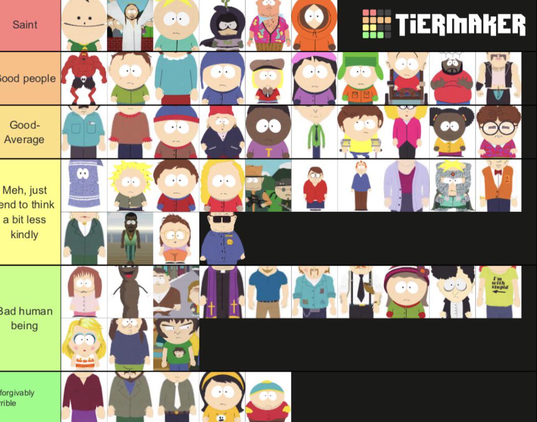 South Park Characters List