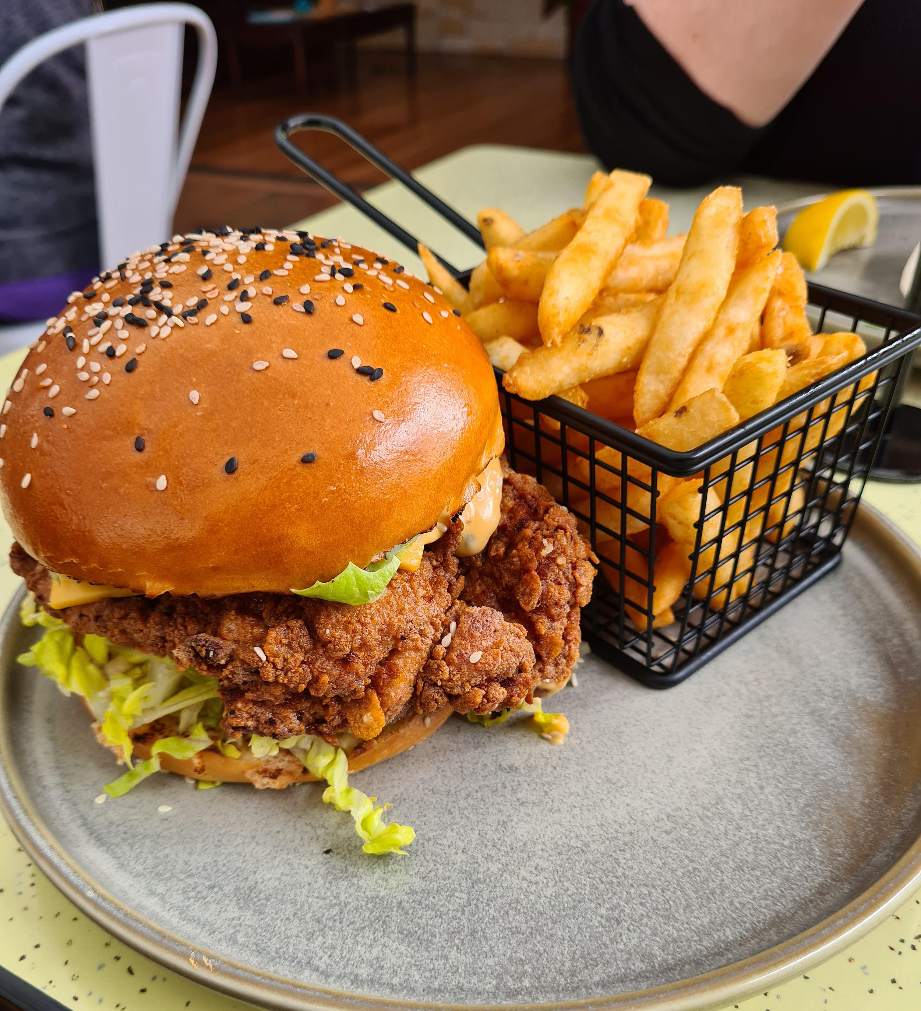 [I Ate] Chicken Burger and Chips. r/food
