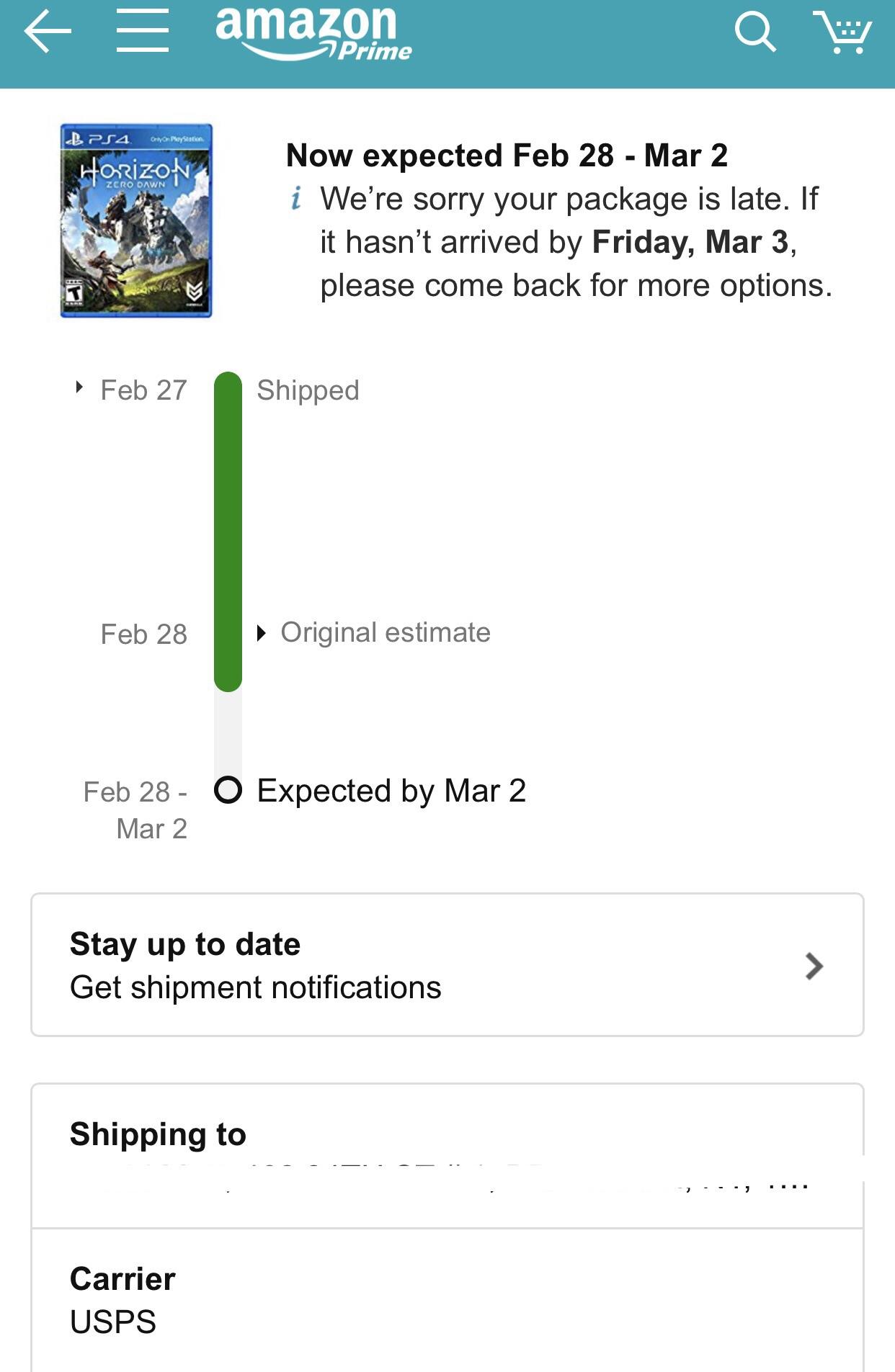 Amazon delays on preorders r/horizon