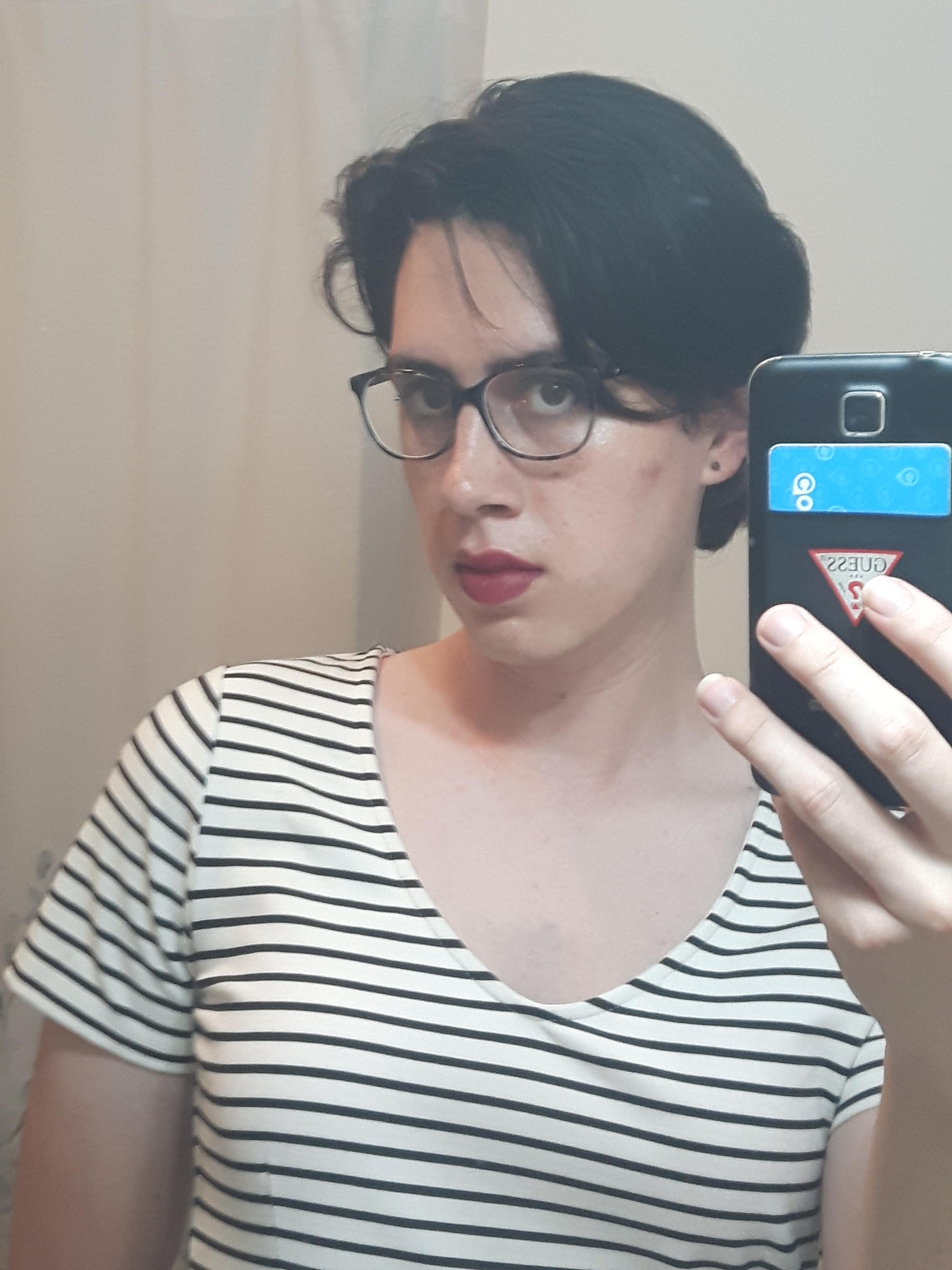 "Short hair, don't care." NonBinary