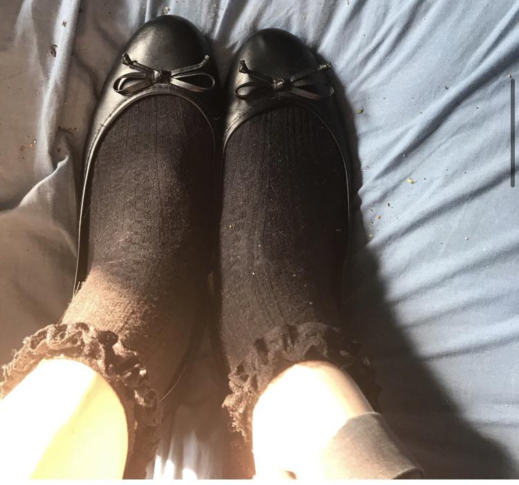 I love a pair of frilly ankle socks with flat shoes r