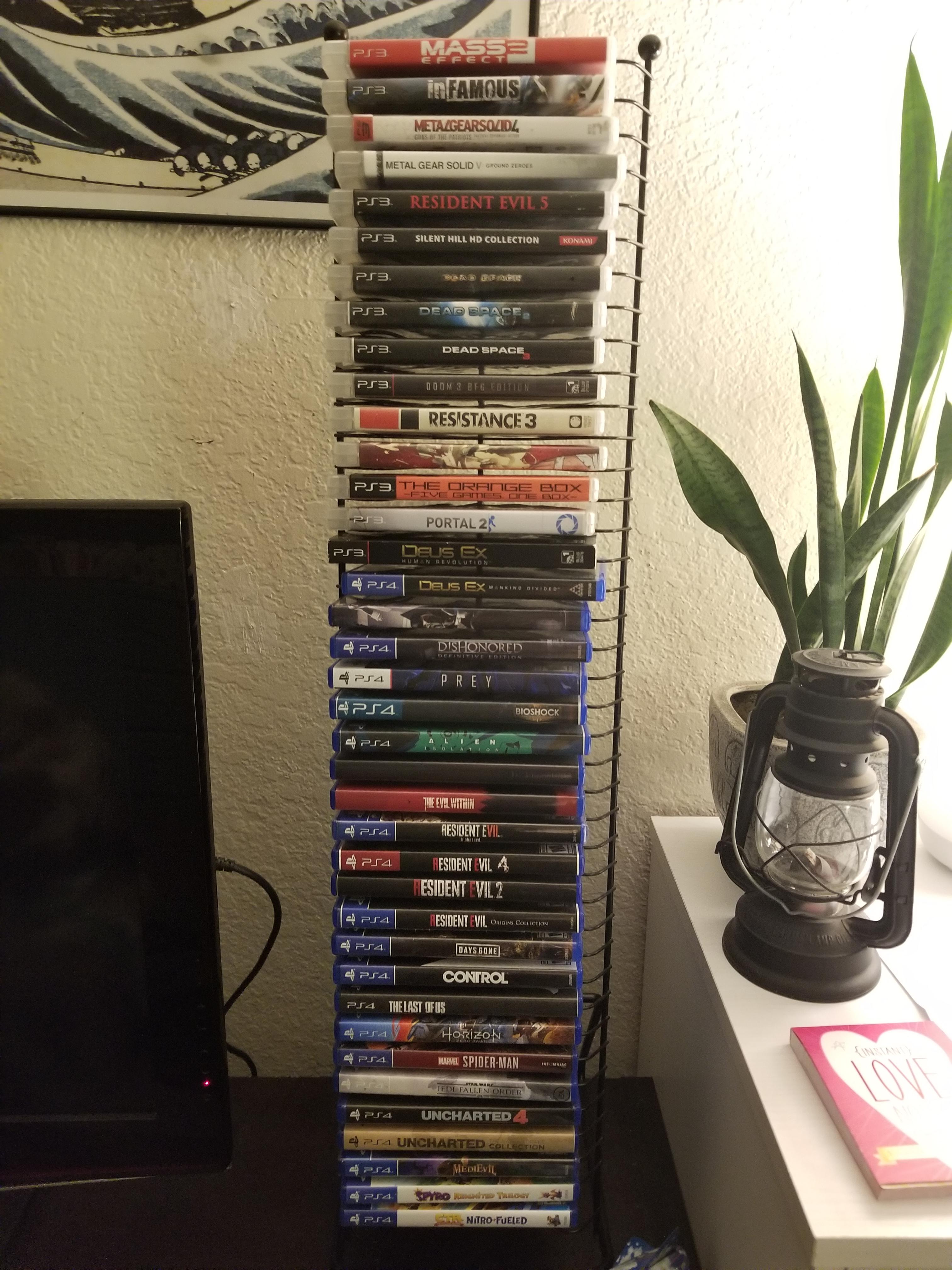 Finally filled up my gamestand with ps3 and ps4 games. All my ps2 and