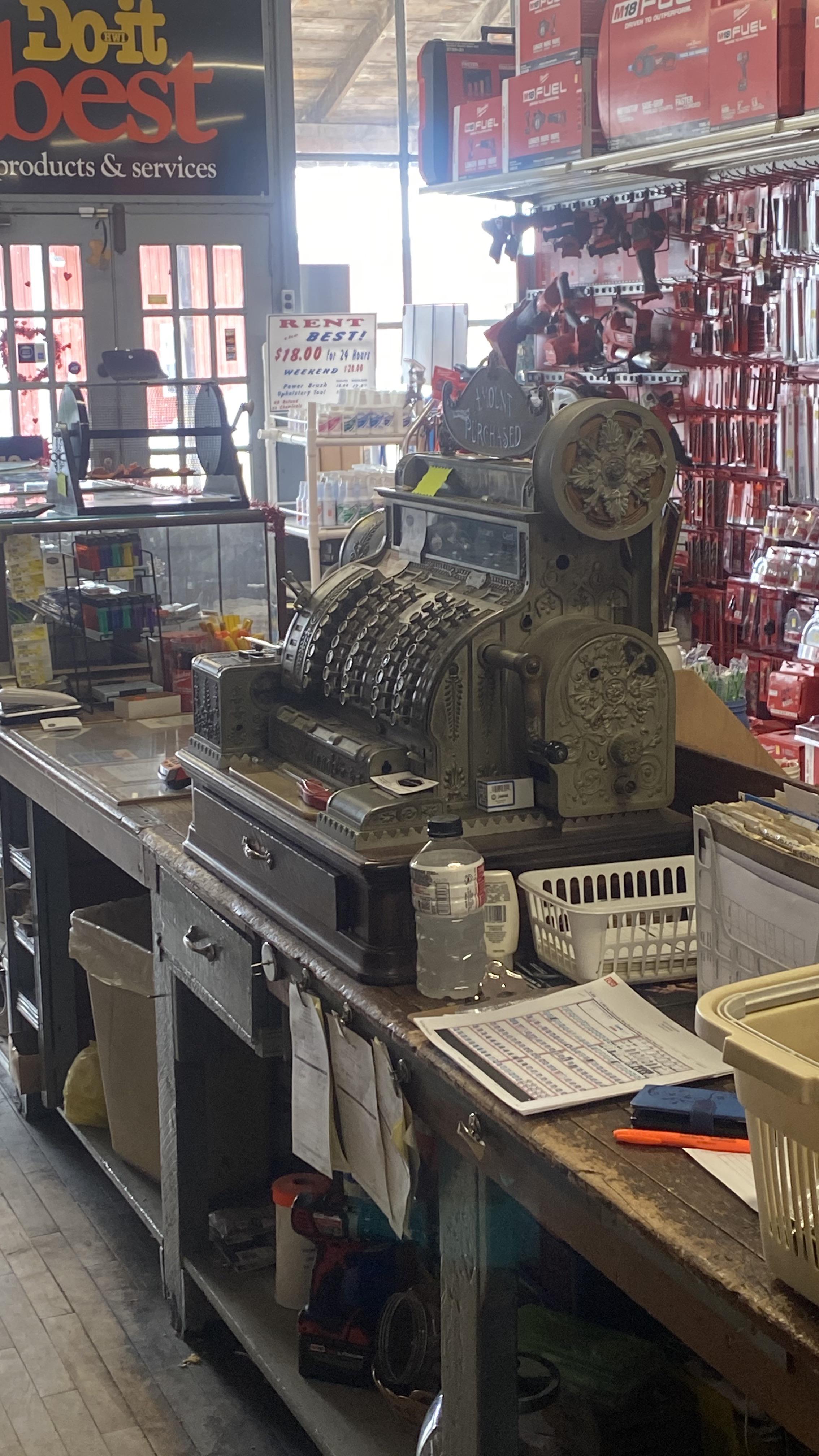 This absolute unit of a cash register at the local hardware store. r