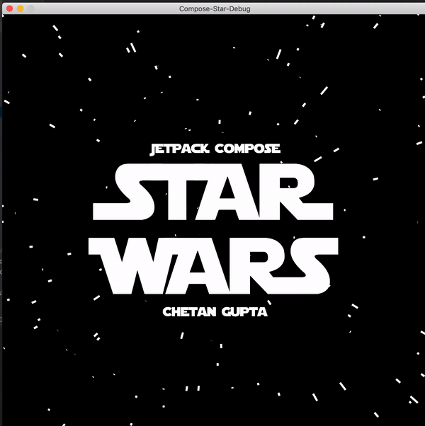Jetpack Compose Desktop Canvas 2D Space particles StarWars r/Kotlin