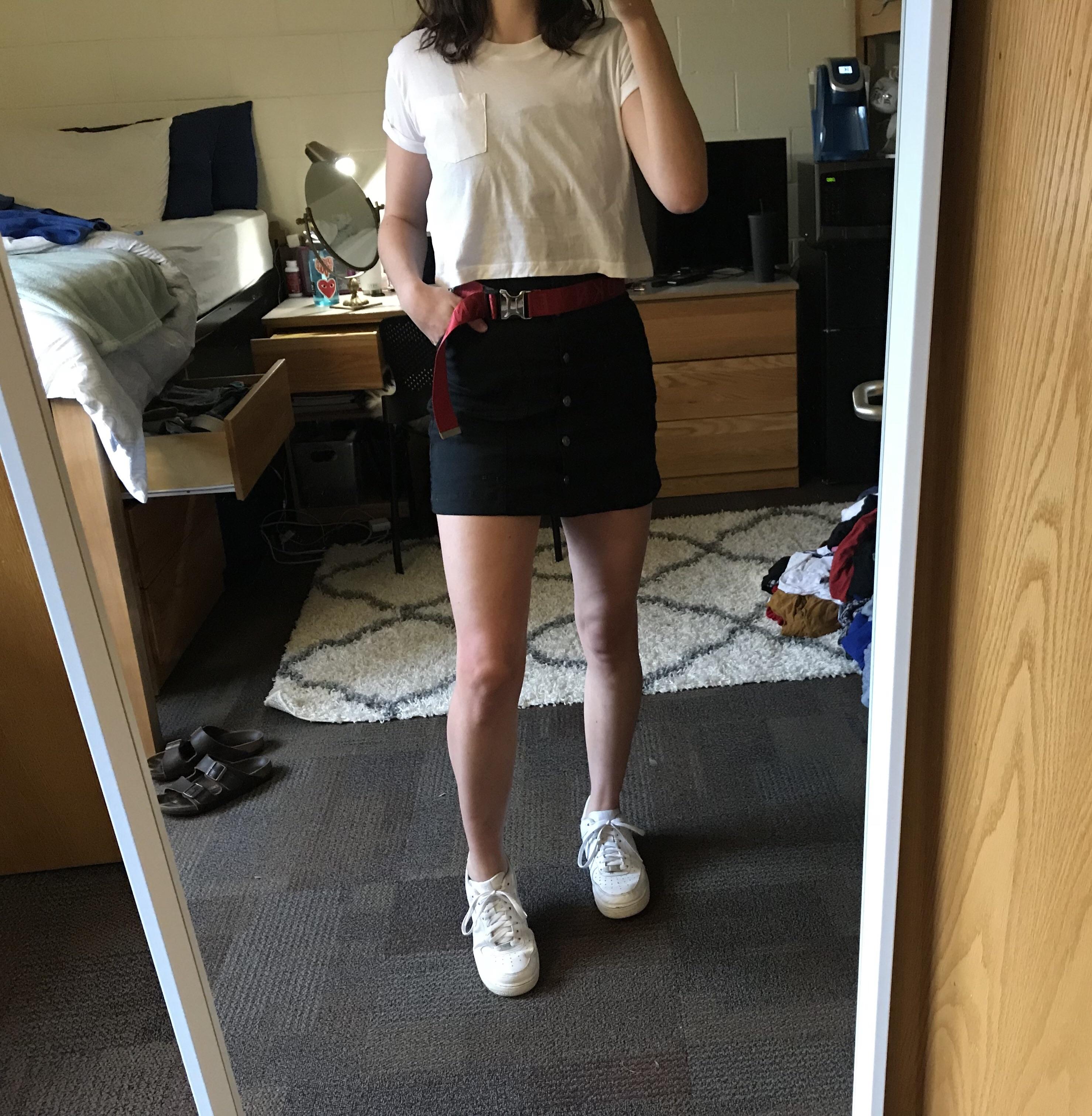 Been really into layering shirts over dresses lately. Bonus the dress