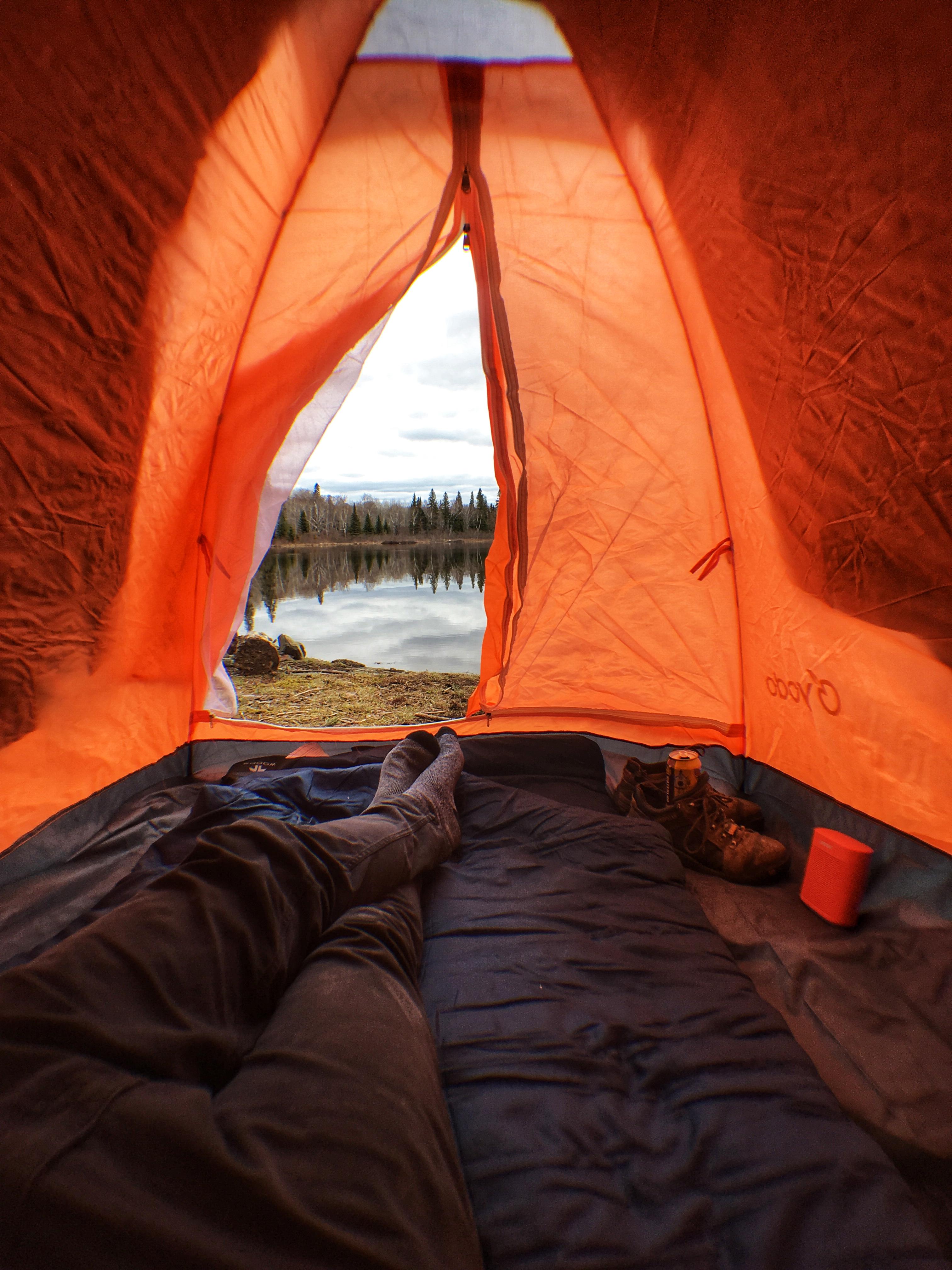 view from my new tent. May 24 weekend. Canada Ontario r/camping