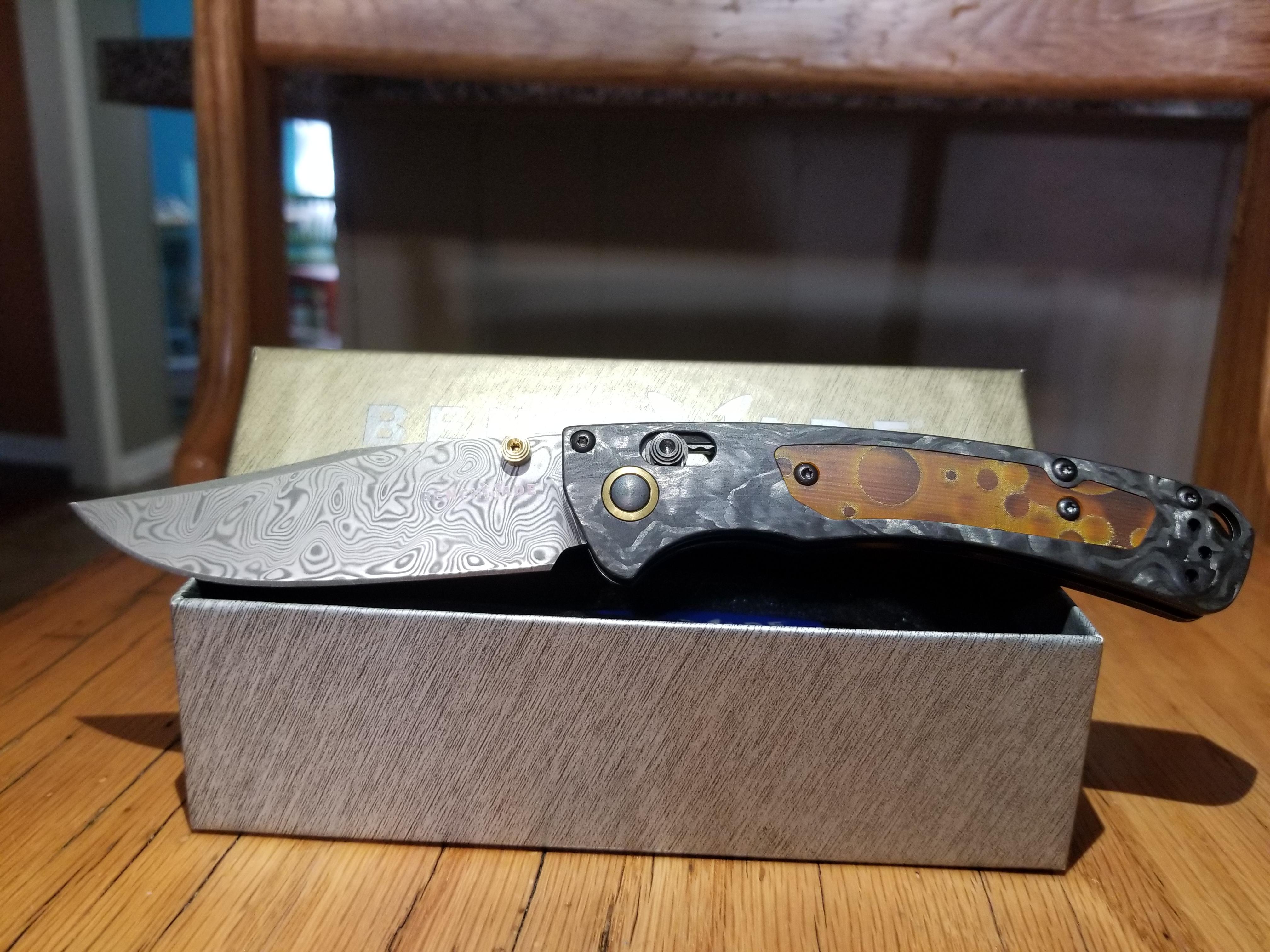 NKD Benchmade Gold Class Mini Crooked River r/knives