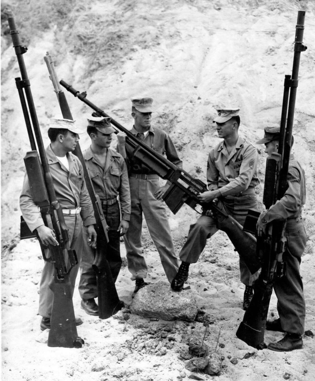 Oversized firearms were used as training tools to help better explain