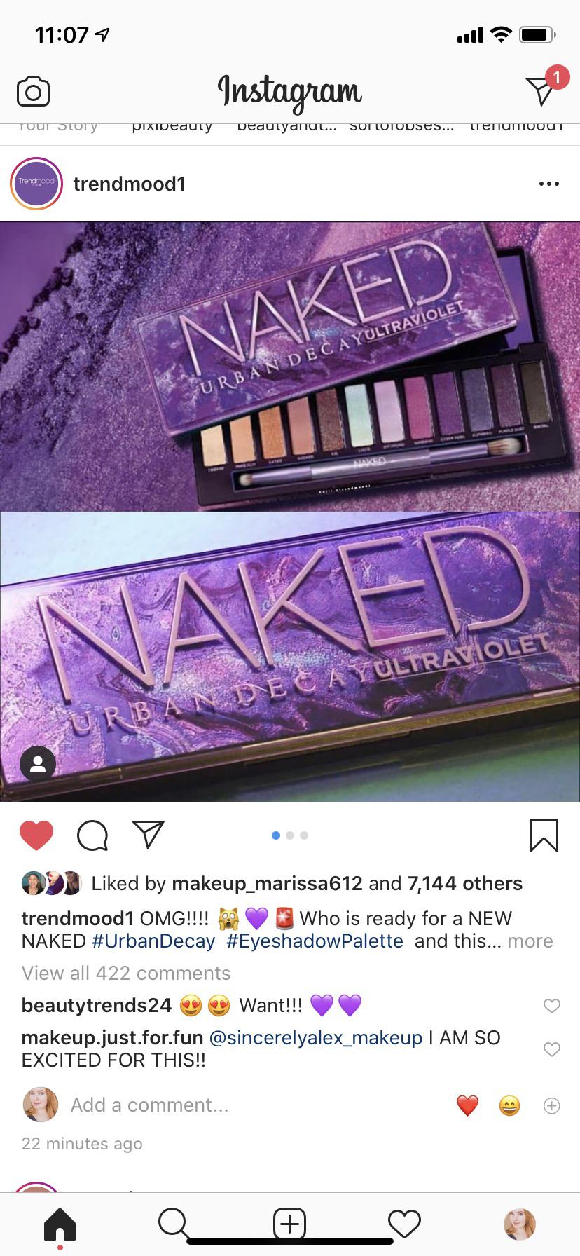 I know what the Urban Decay product was now in the latest