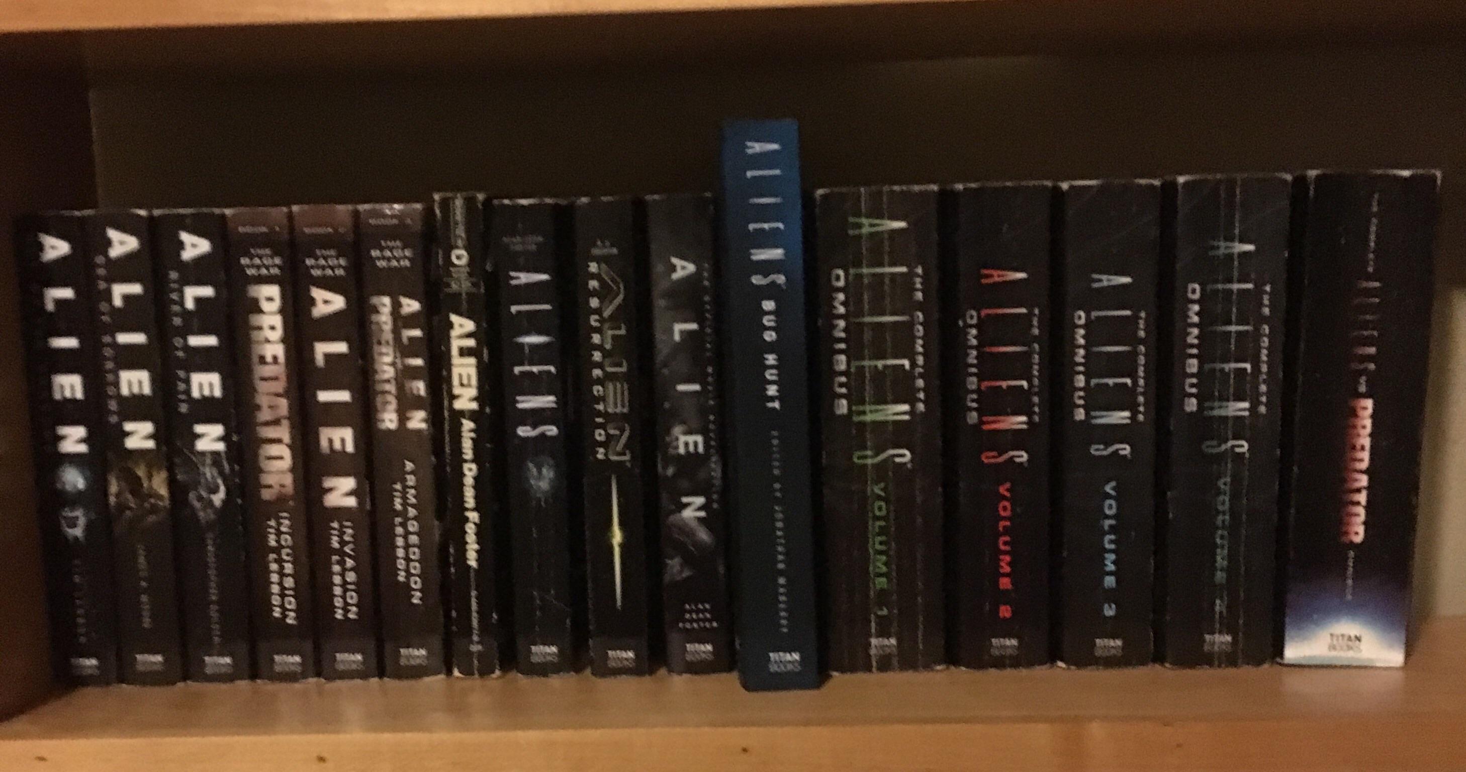 my updated collection of Alien books (plus Alien 3) are there any
