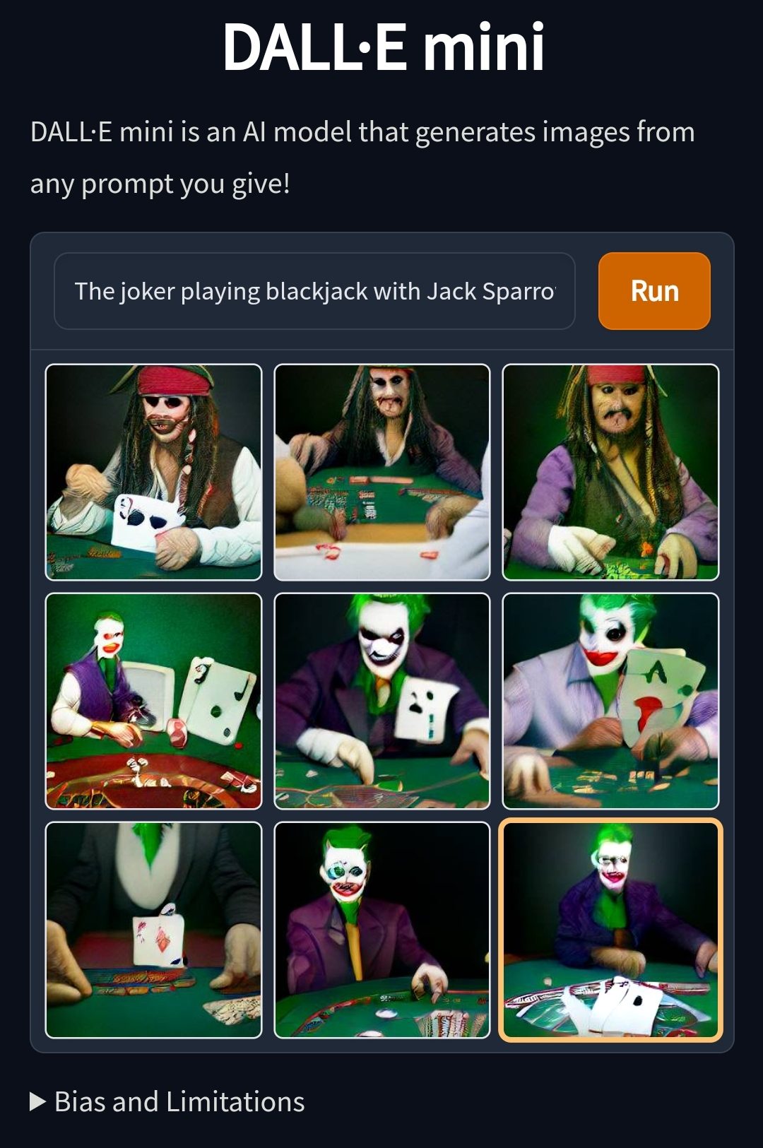 The Joker playing blackjack with Jack Sparrow r/dalle