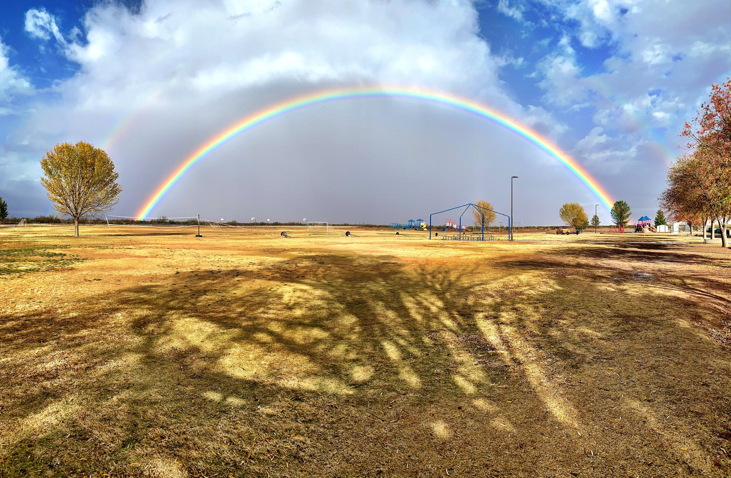 Rainbow over Chaparral, New Mexico r/wallpapers