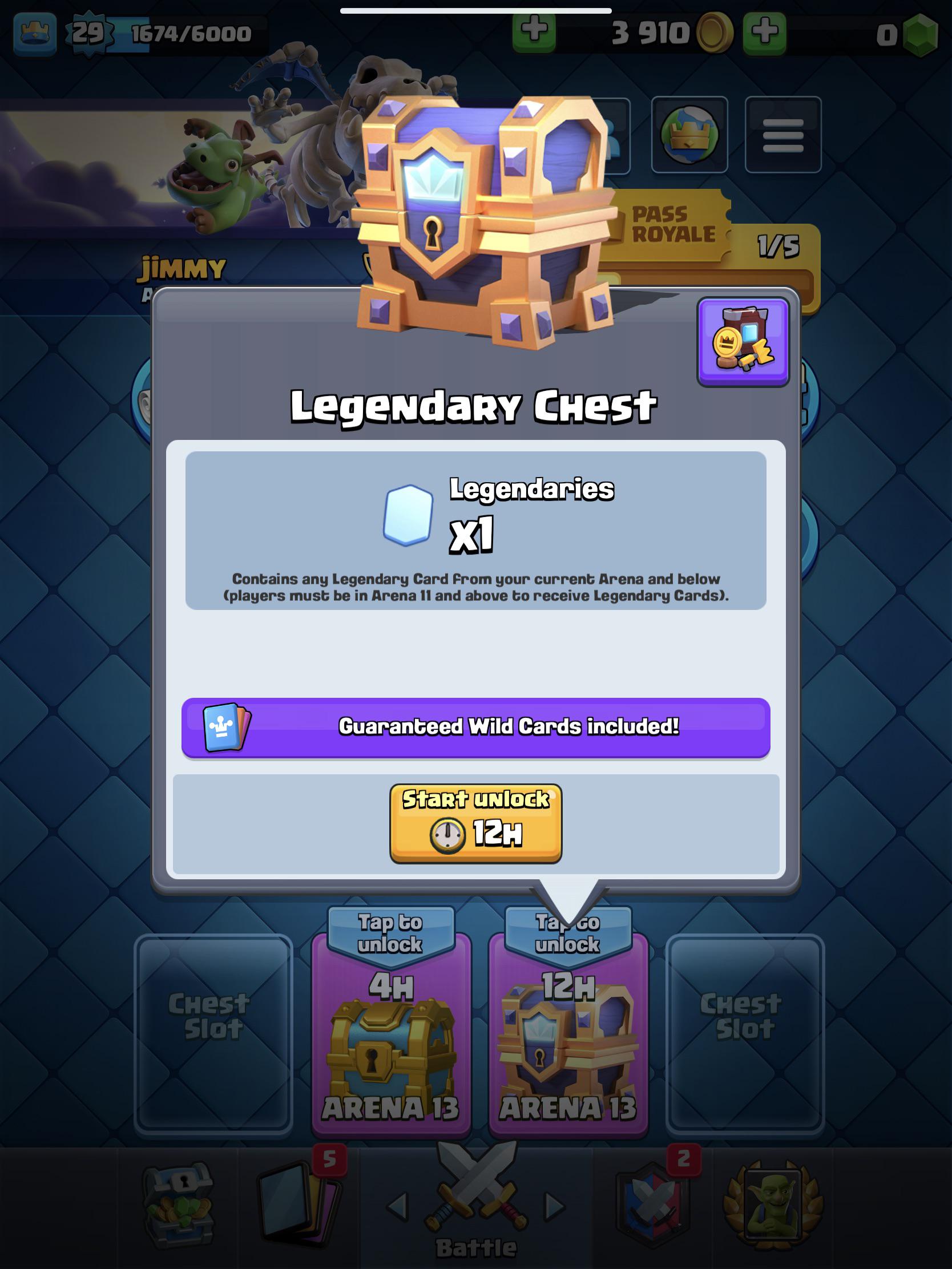 It literally said it was a royal wild chest and then when I re log in