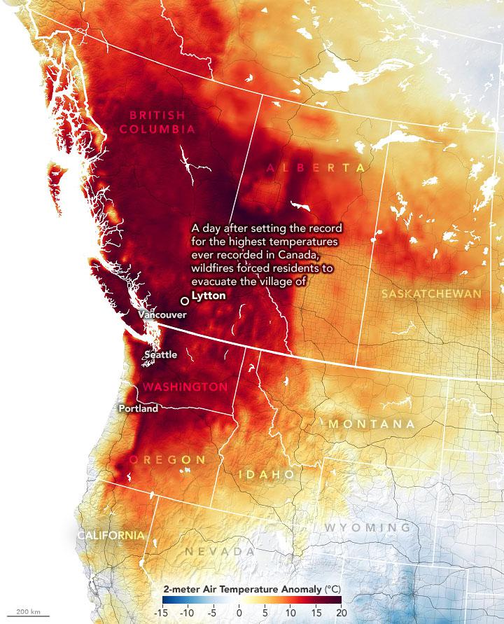 On June 29, Lytton, Canada, set a record for the highest temperatures