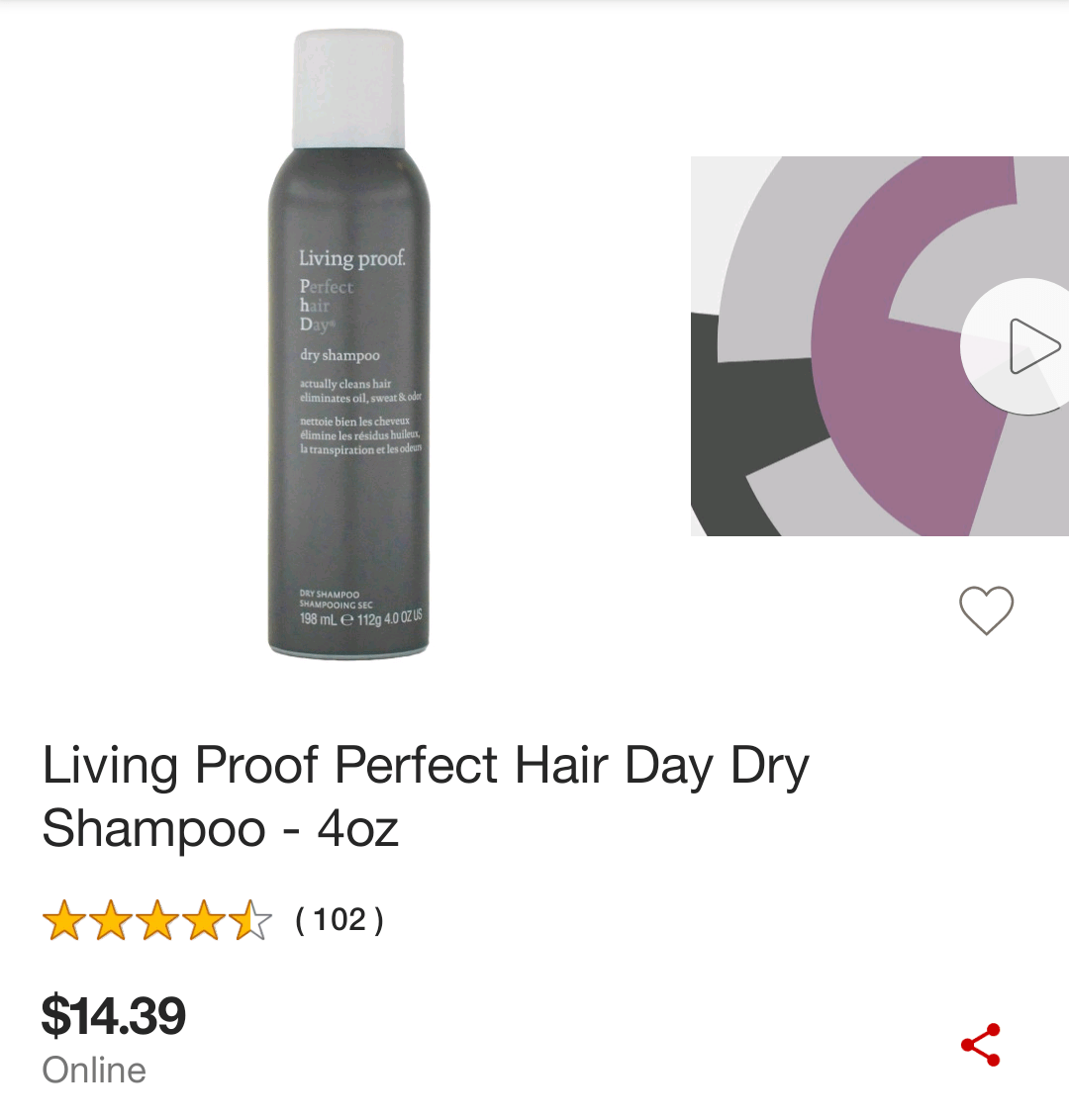 Living Proof Dry Shampoo 14.39 at Target. 26) r/MUAontheCheap