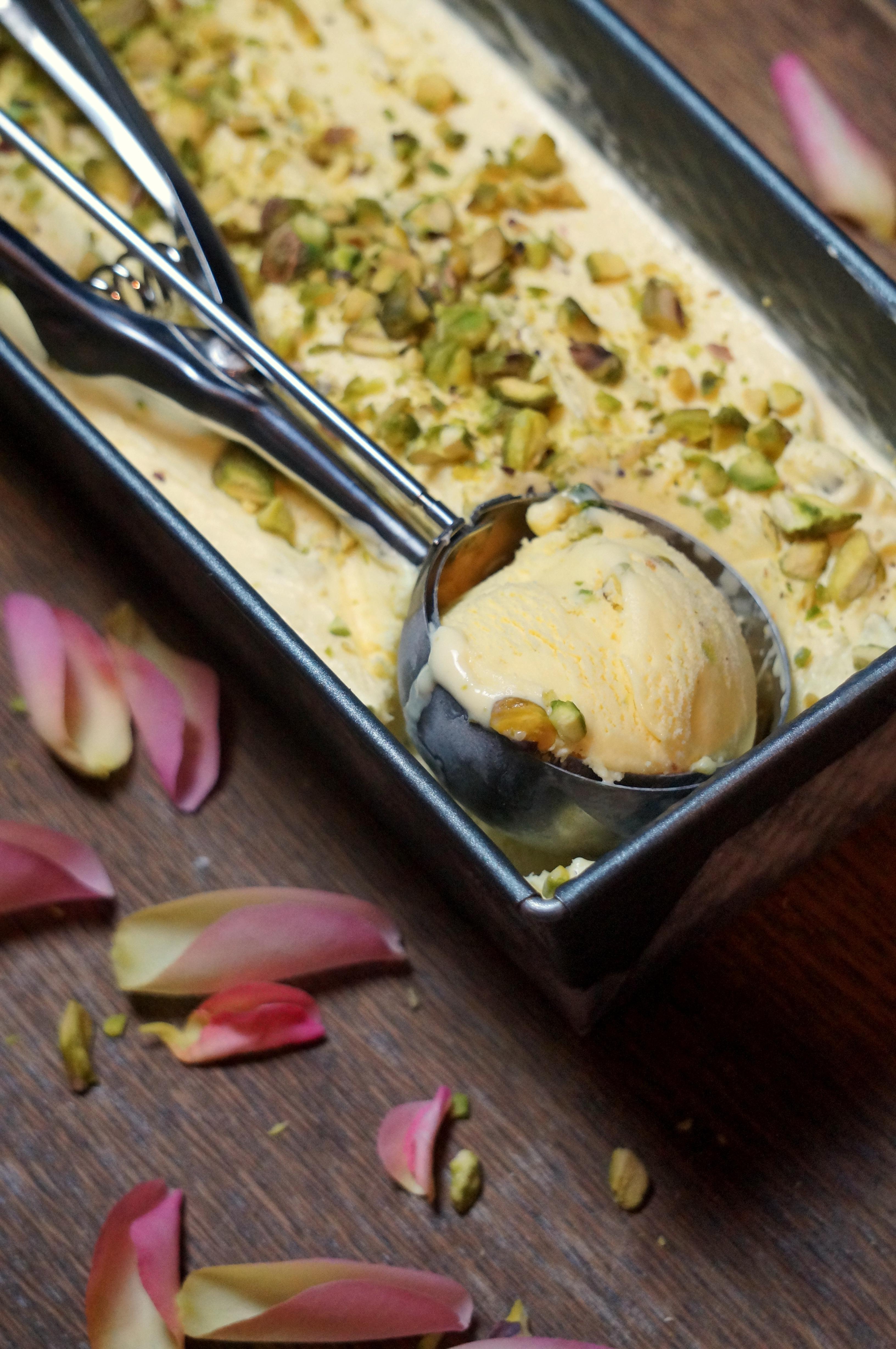 Week 9 Persian Bastani (Saffron, Pistachio and Rose Water Ice Cream