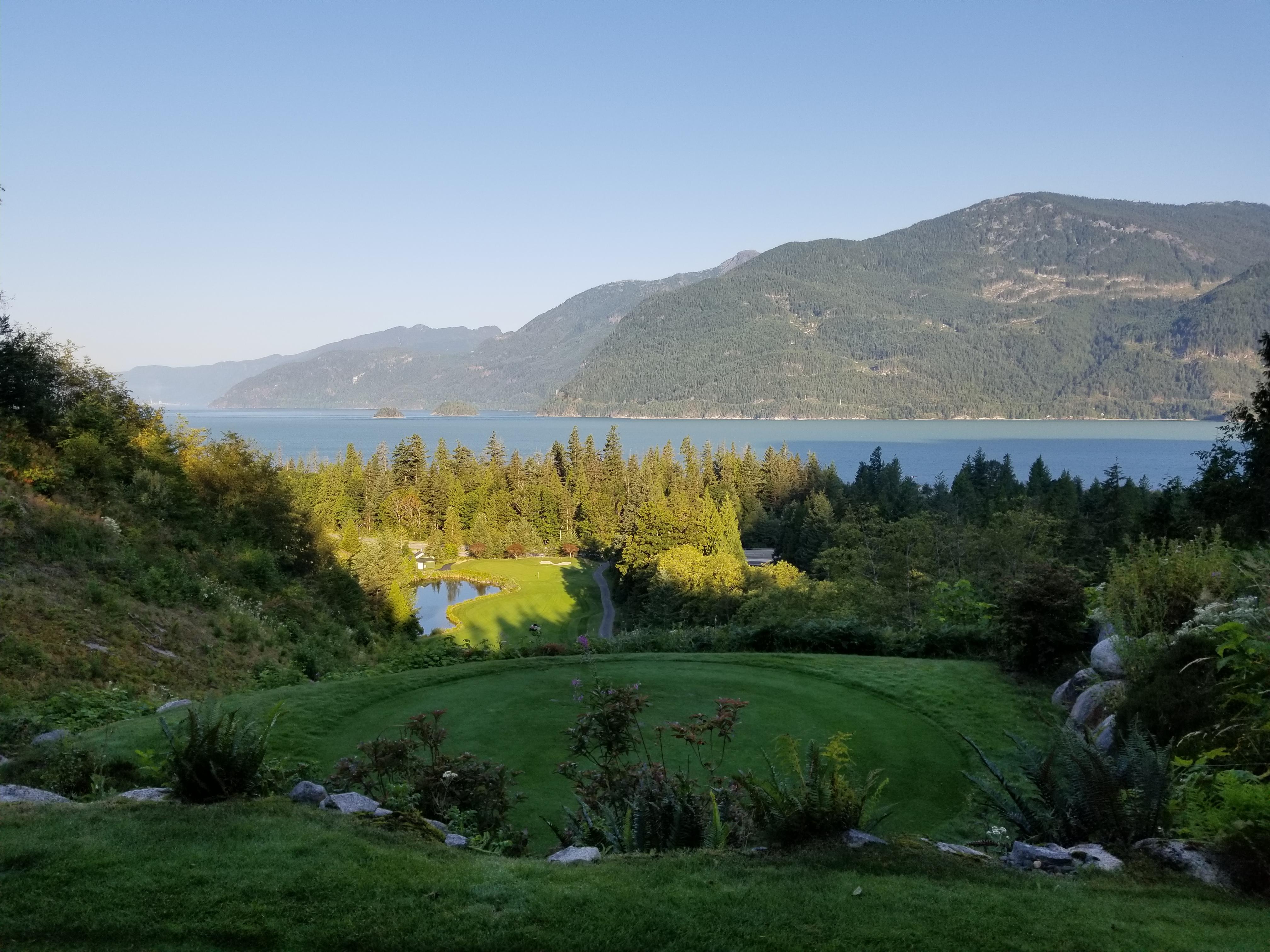 1st hole at Furry Creek Golf & Country Club British Columbia Canada