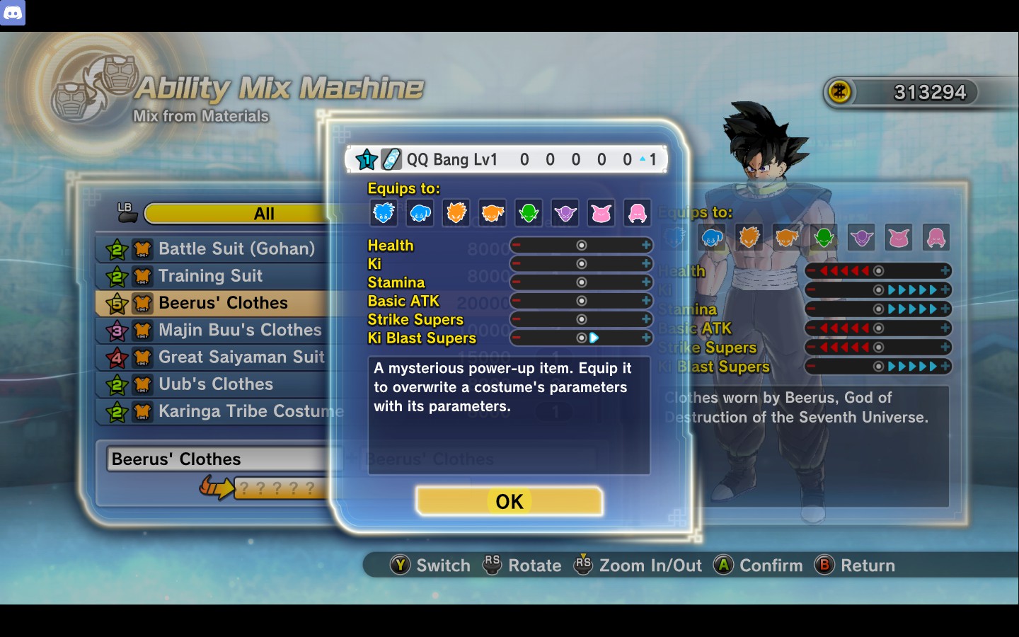 This is what 2 Beerus' Clothes and a Senzu'll get ya. A masterpiece of