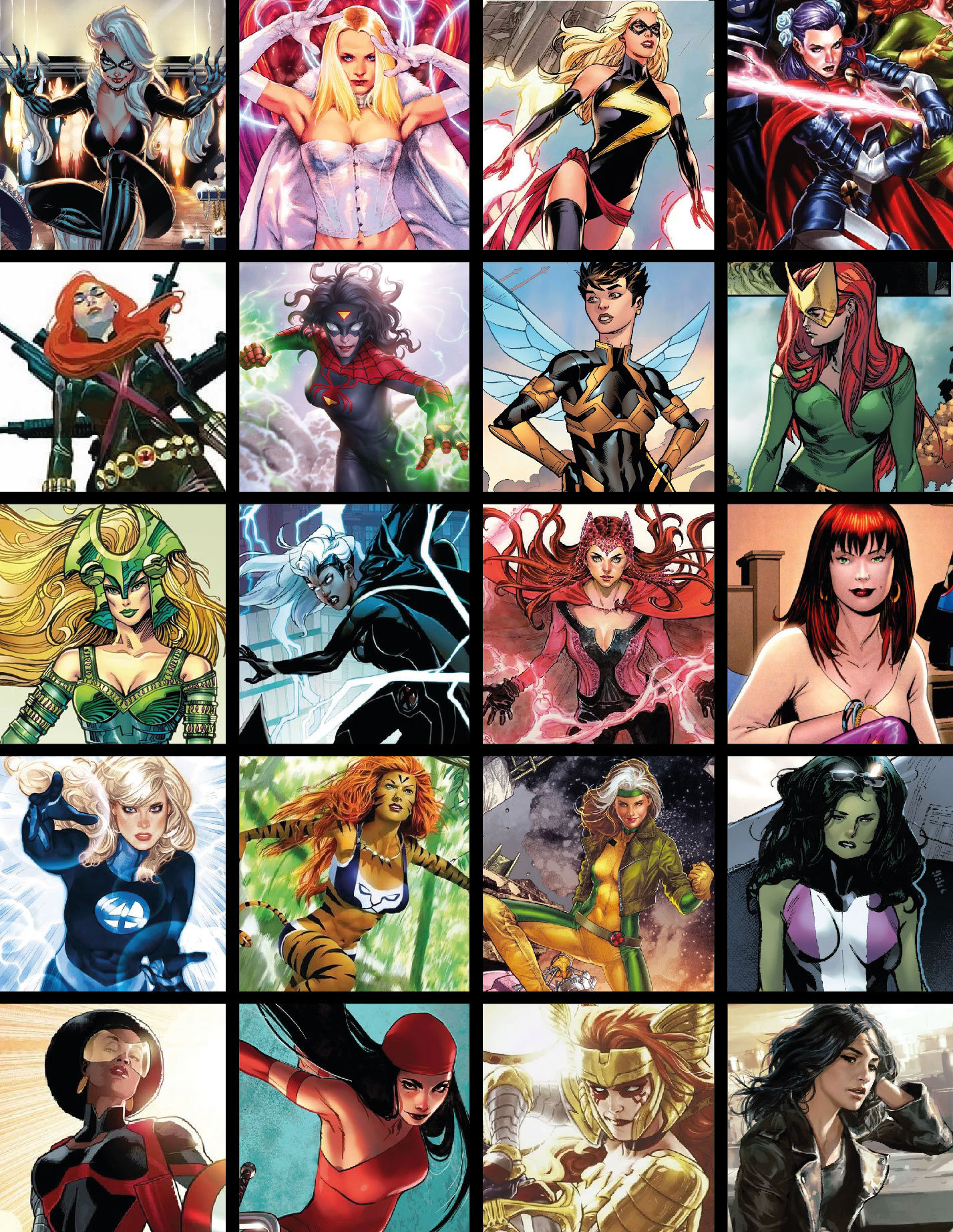 My Top 20 Beautiful Female Marvel Heroes. What about yours ? r/Marvel