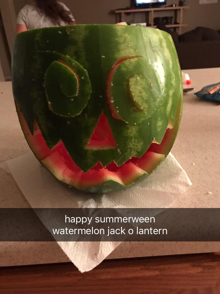 my watermelon jack o lantern r/halloween
