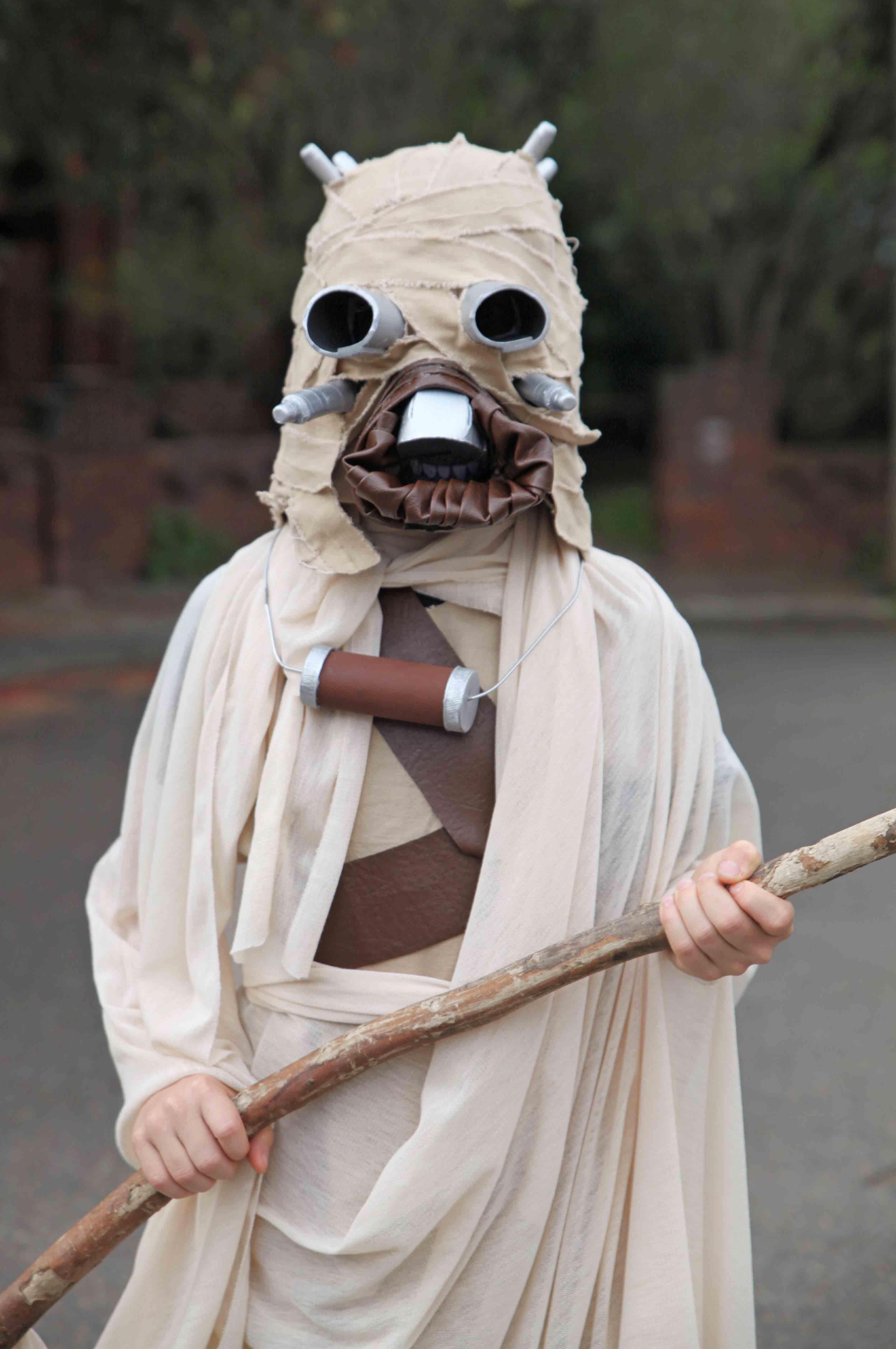 Belated Halloween Pic. My son’s Star Wars Tusken Raider costume. Don’t