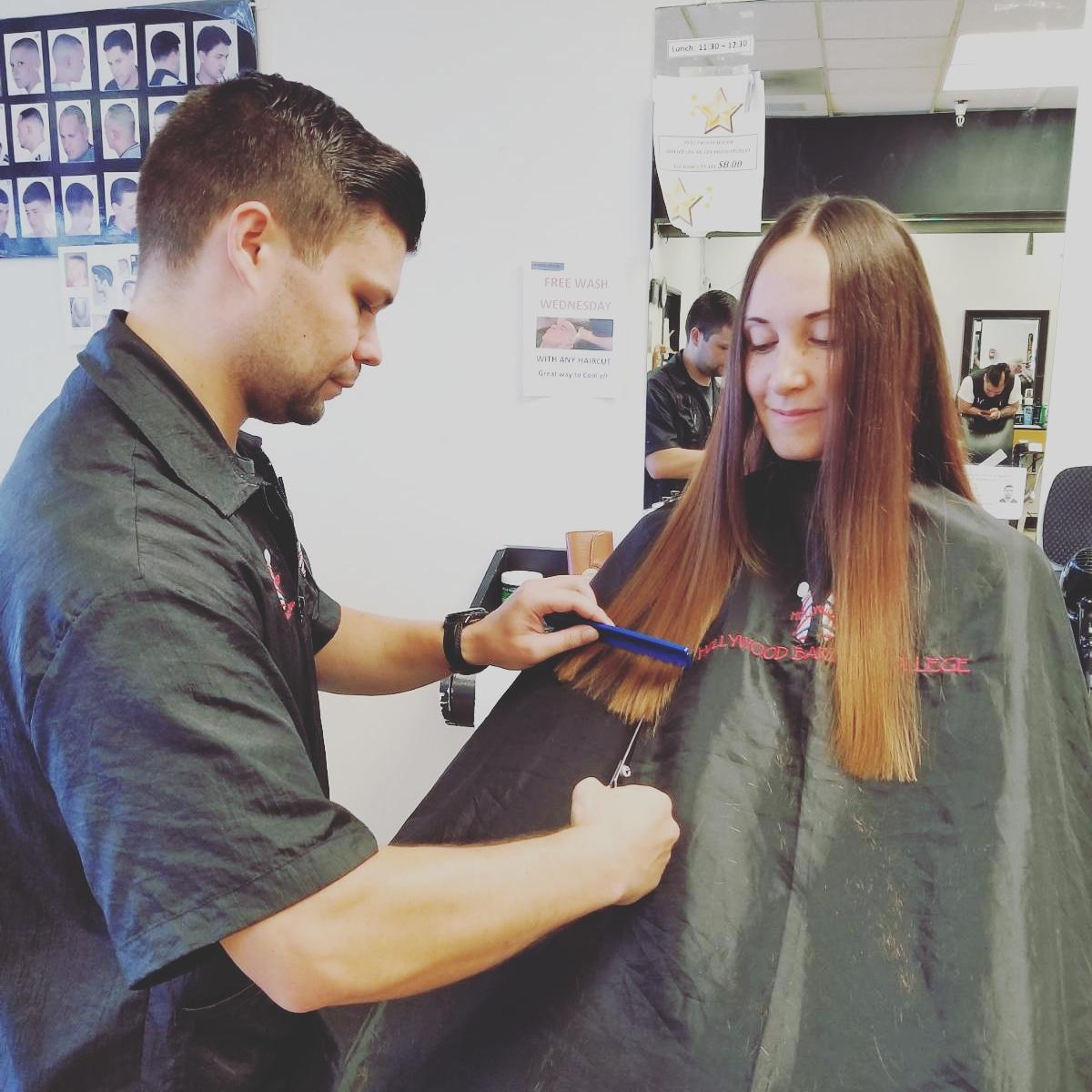 I am a student barber and i cut my wife's hair for the first time today