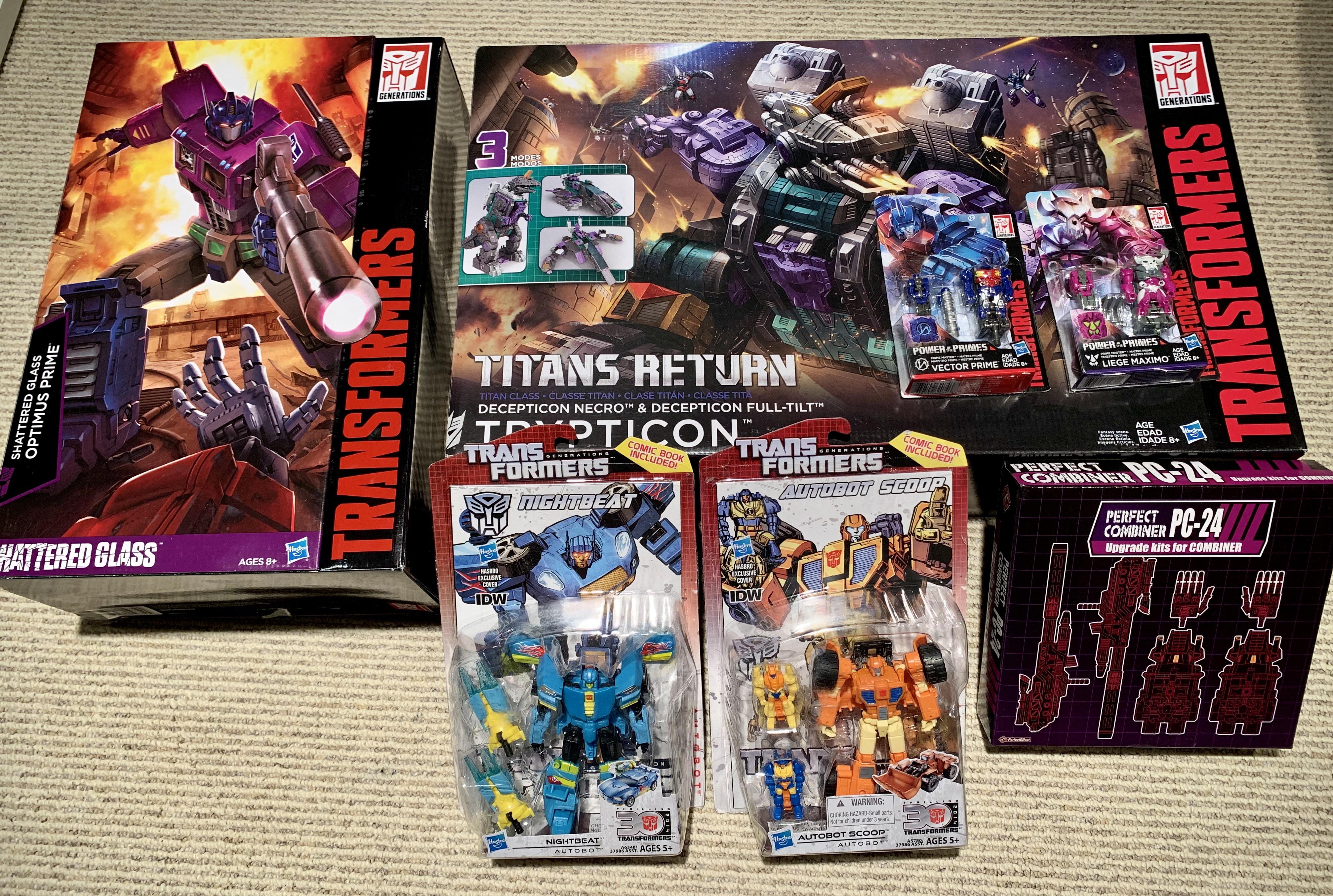 My Big Pile of Loot Arrived! Booyah! transformers