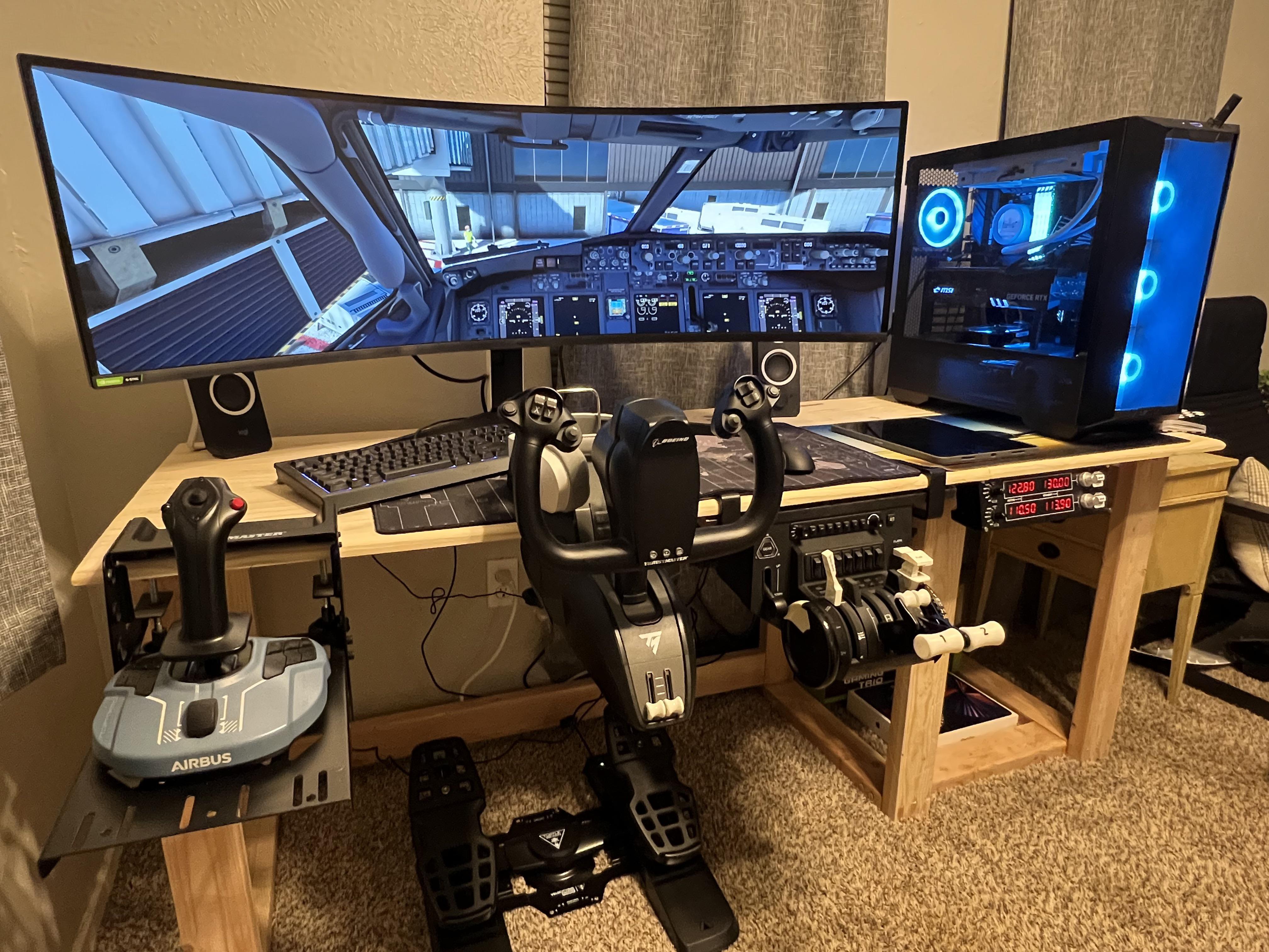 I built me a desk! r/MicrosoftFlightSim